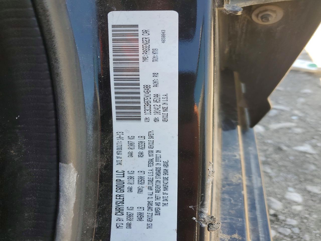 2014 Chrysler 200 Lx Black vin: 1C3CCBAB7EN146488