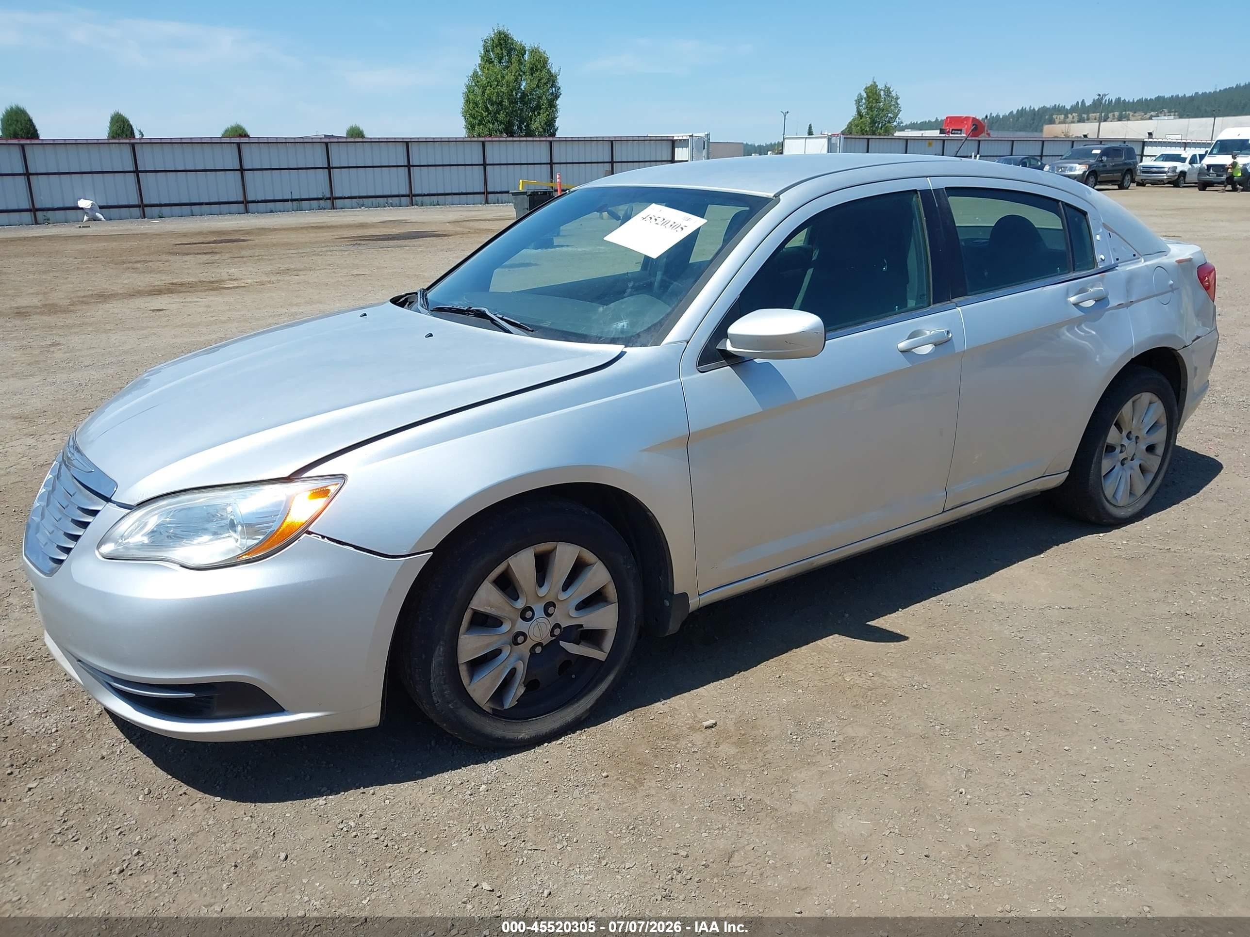 2012 Chrysler 200 Lx Silver vin: 1C3CCBAB8CN101346