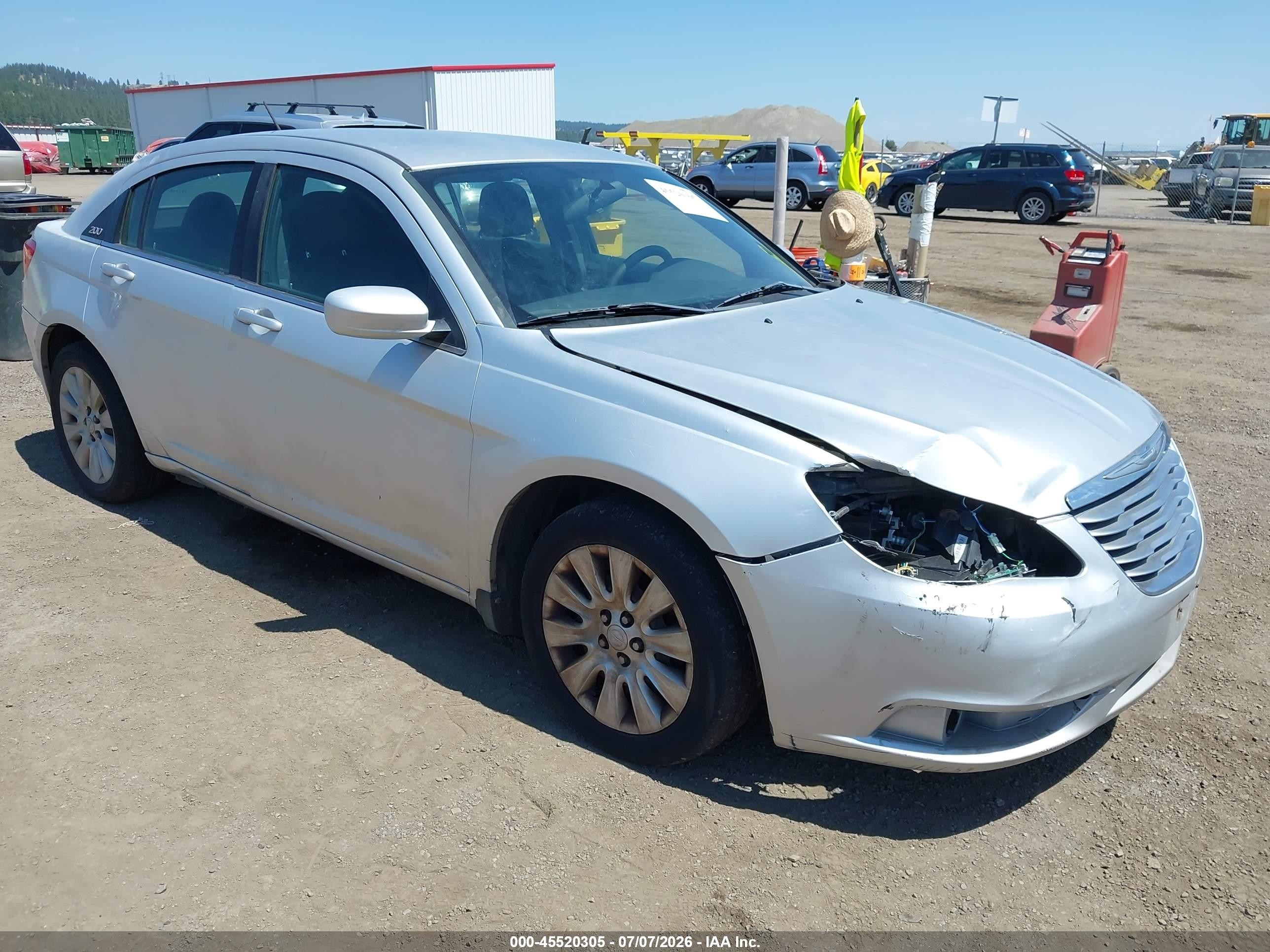 2012 Chrysler 200 Lx Серебряный vin: 1C3CCBAB8CN101346