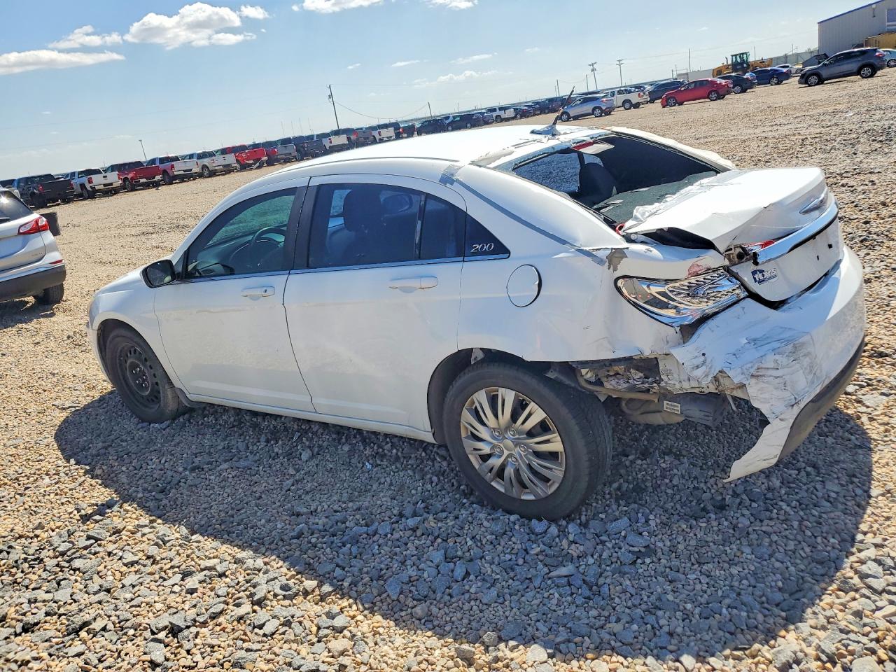 2012 Chrysler 200 Lx White vin: 1C3CCBAB8CN124707