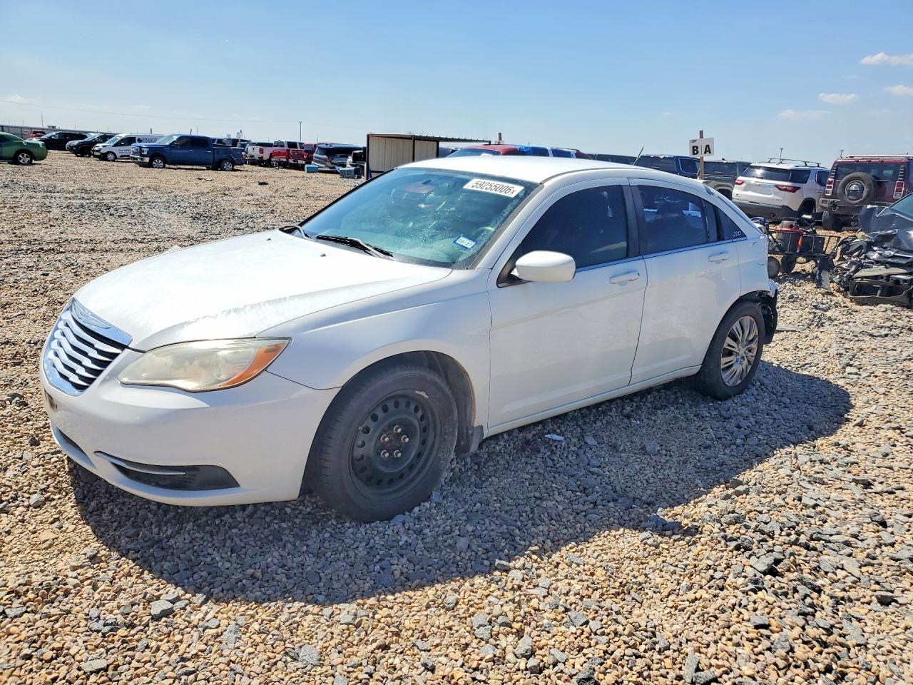 2012 Chrysler 200 Lx White vin: 1C3CCBAB8CN124707