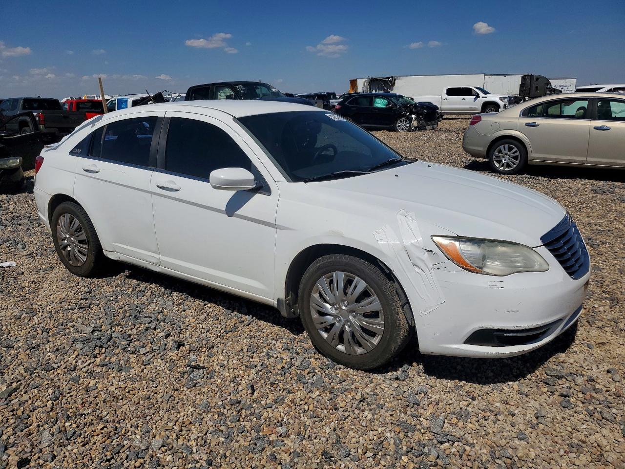 2012 Chrysler 200 Lx White vin: 1C3CCBAB8CN124707