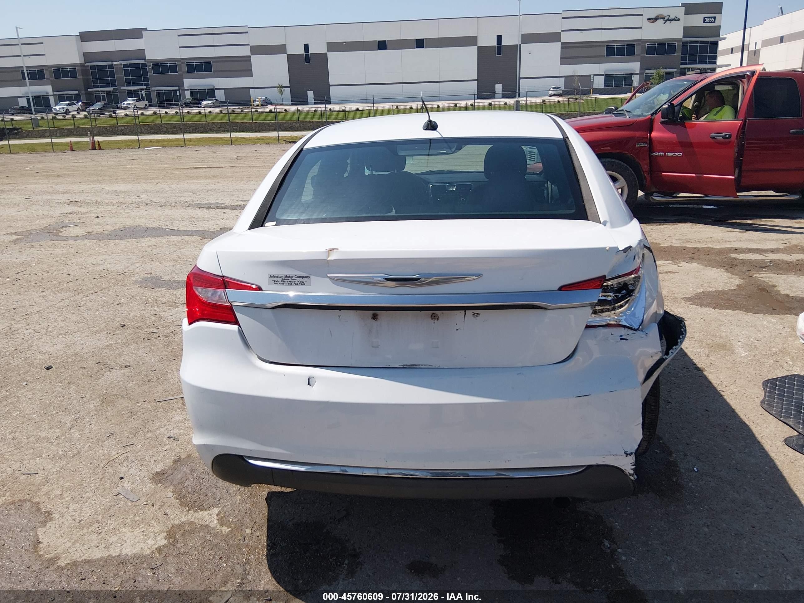 2012 Chrysler 200 Lx White vin: 1C3CCBAB8CN191954