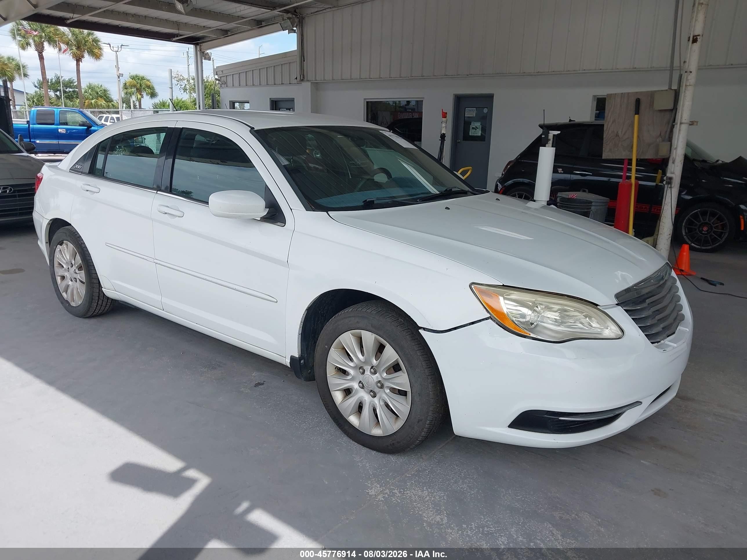 2012 Chrysler 200 Lx White vin: 1C3CCBAB8CN248301