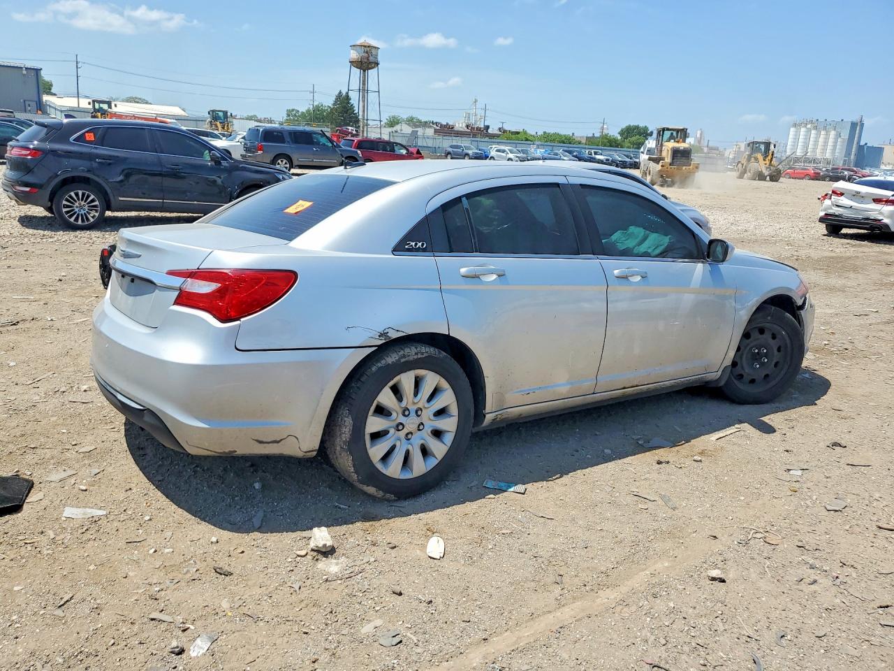 2012 Chrysler 200 Lx Silver vin: 1C3CCBAB8CN319044