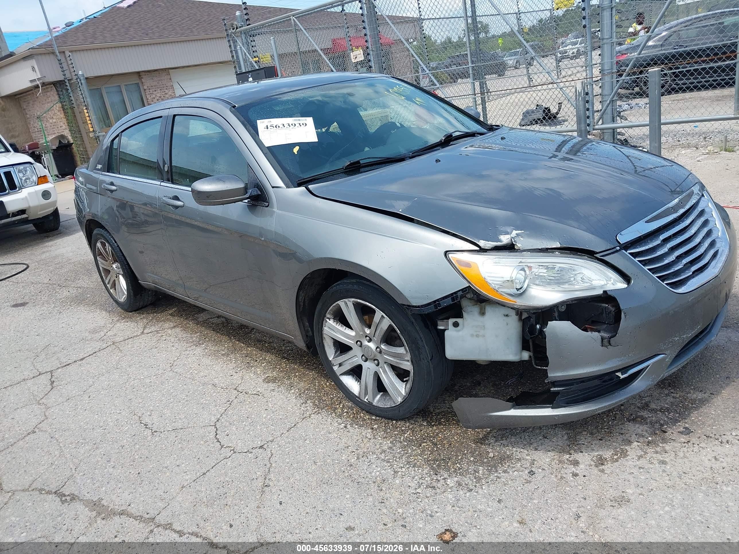 2013 Chrysler 200 Lx Gray vin: 1C3CCBAB8DN671350