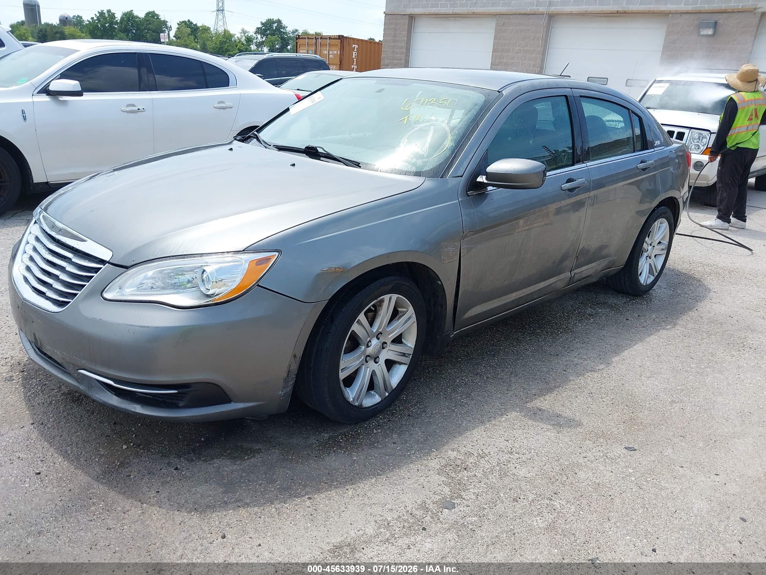 2013 Chrysler 200 Lx Gray vin: 1C3CCBAB8DN671350