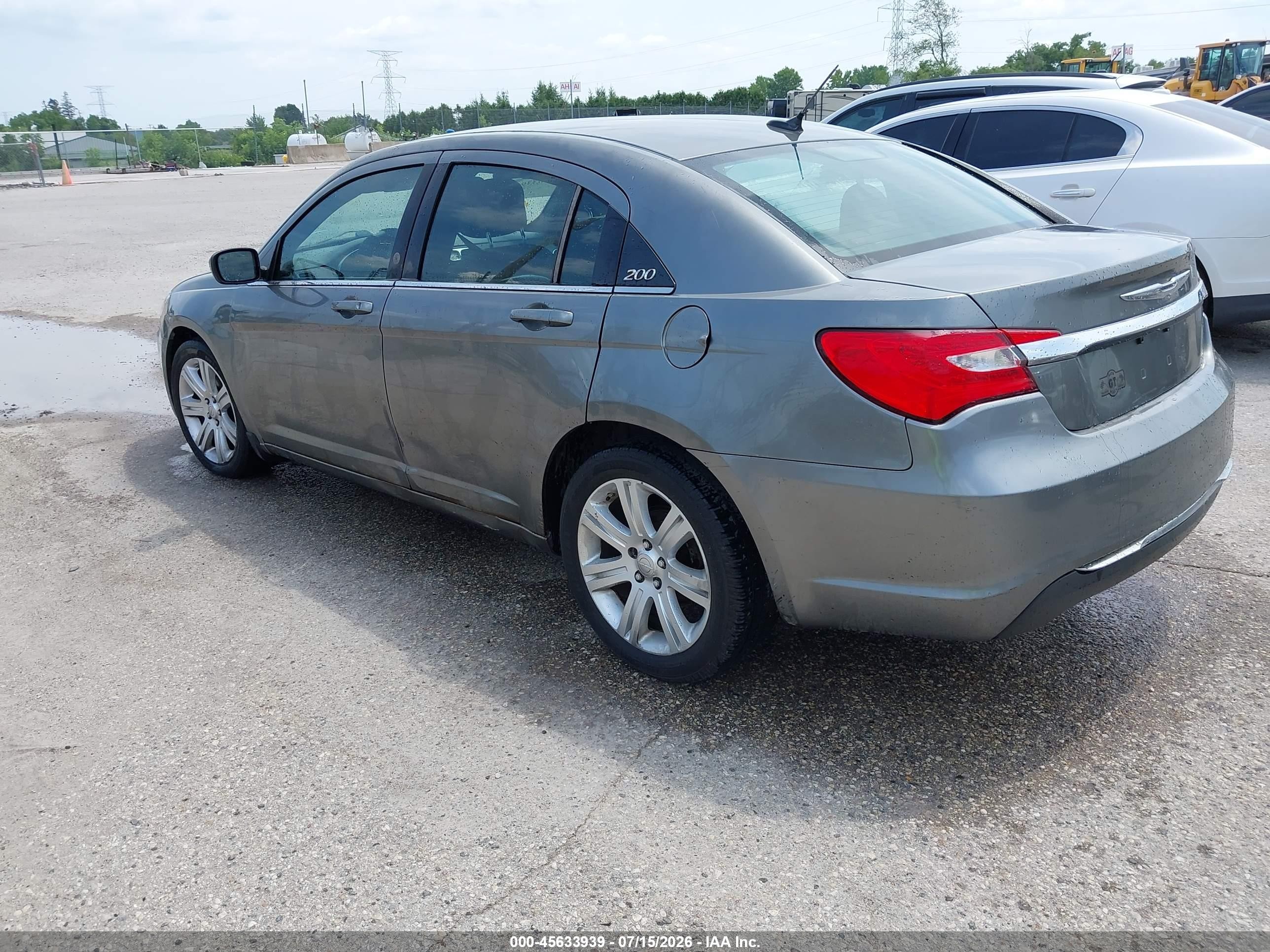 2013 Chrysler 200 Lx Gray vin: 1C3CCBAB8DN671350