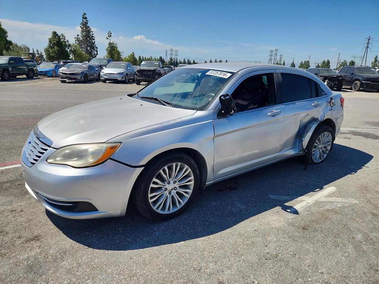 2012 Chrysler 200 Lx Silver vin: 1C3CCBAB9CN100318