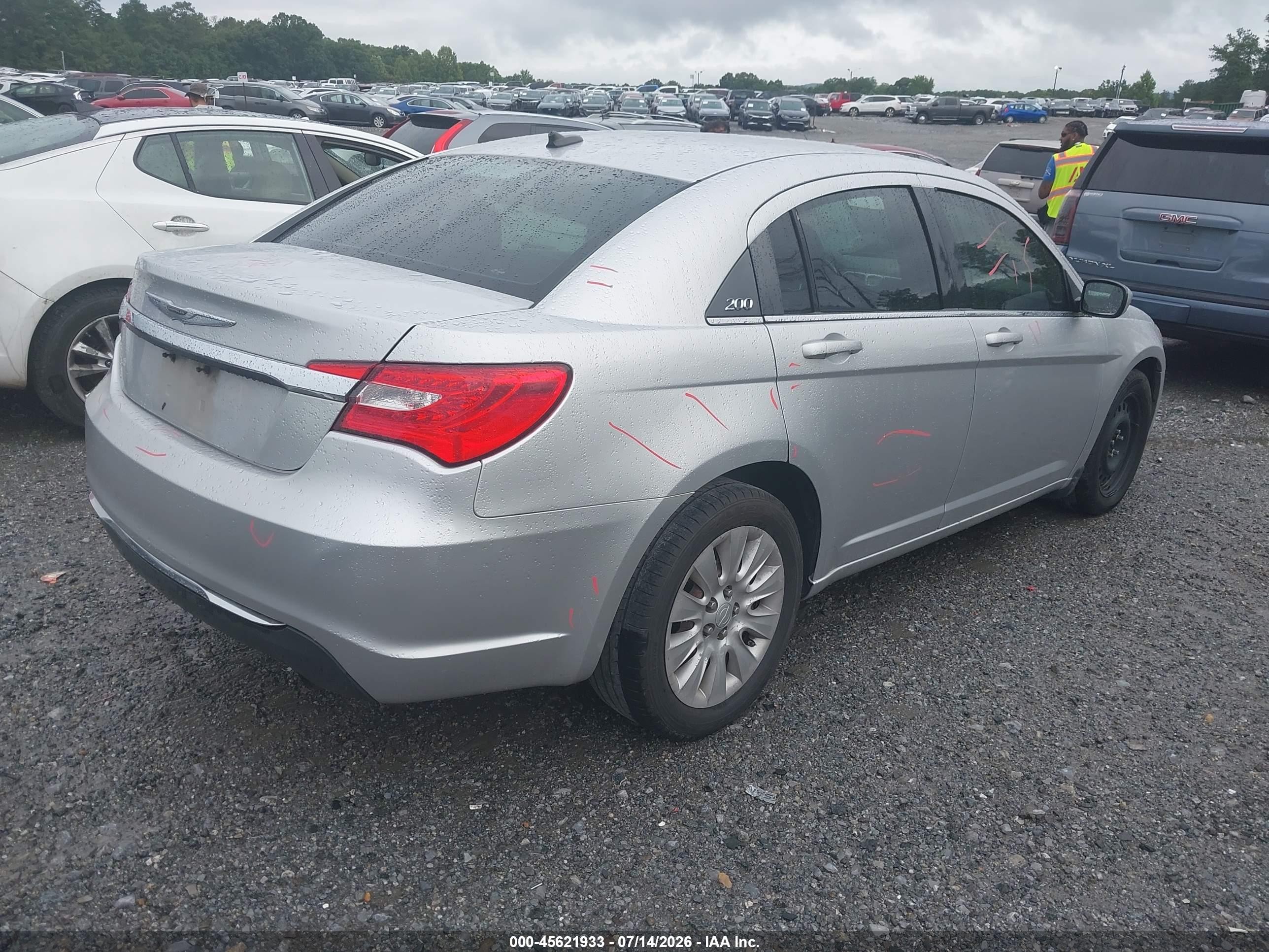 2012 Chrysler 200 Lx Silver vin: 1C3CCBAB9CN104949