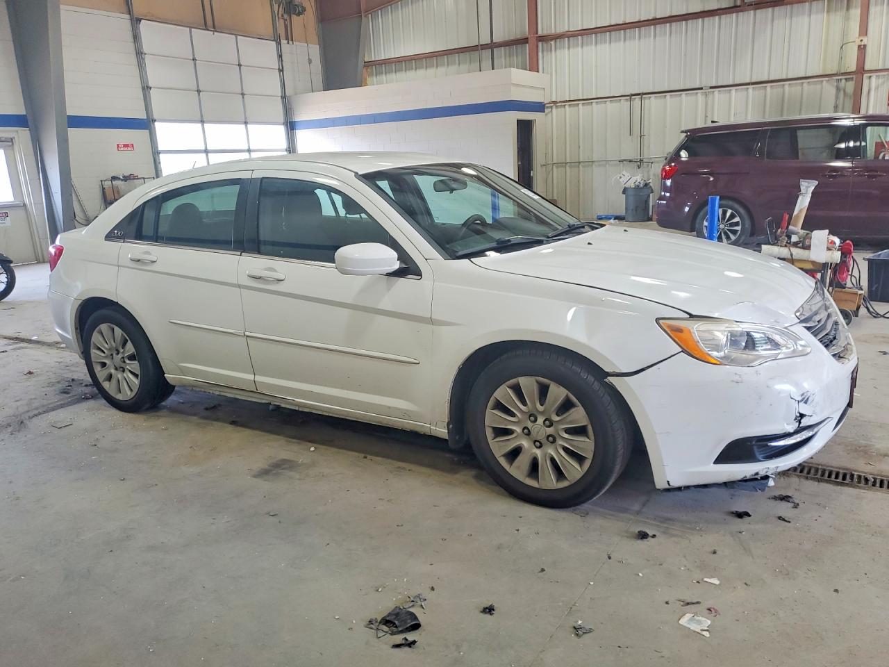 2012 Chrysler 200 Lx White vin: 1C3CCBAB9CN145632
