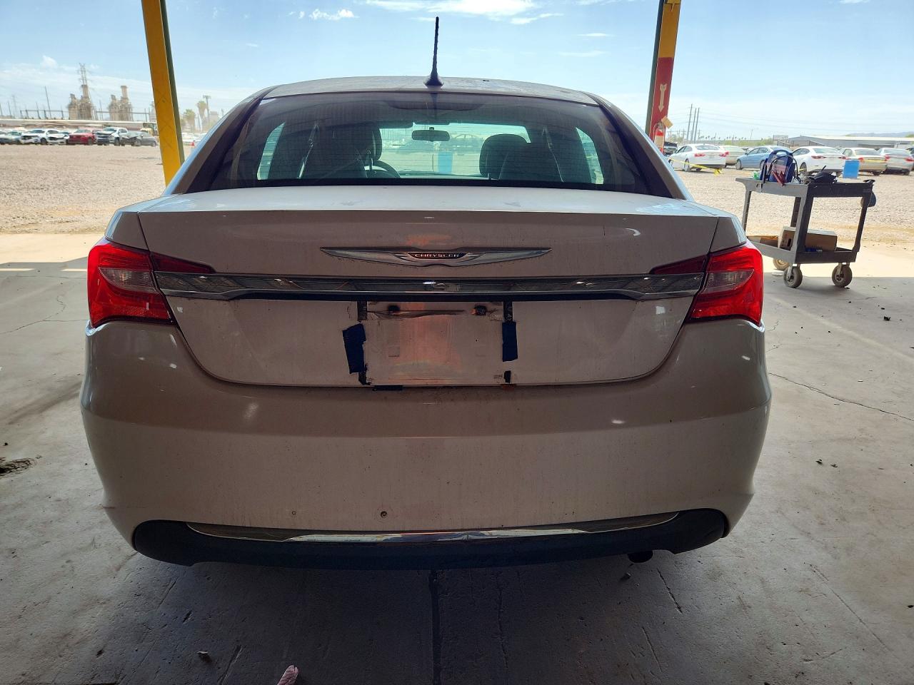 2012 Chrysler 200 Lx White vin: 1C3CCBAB9CN256715
