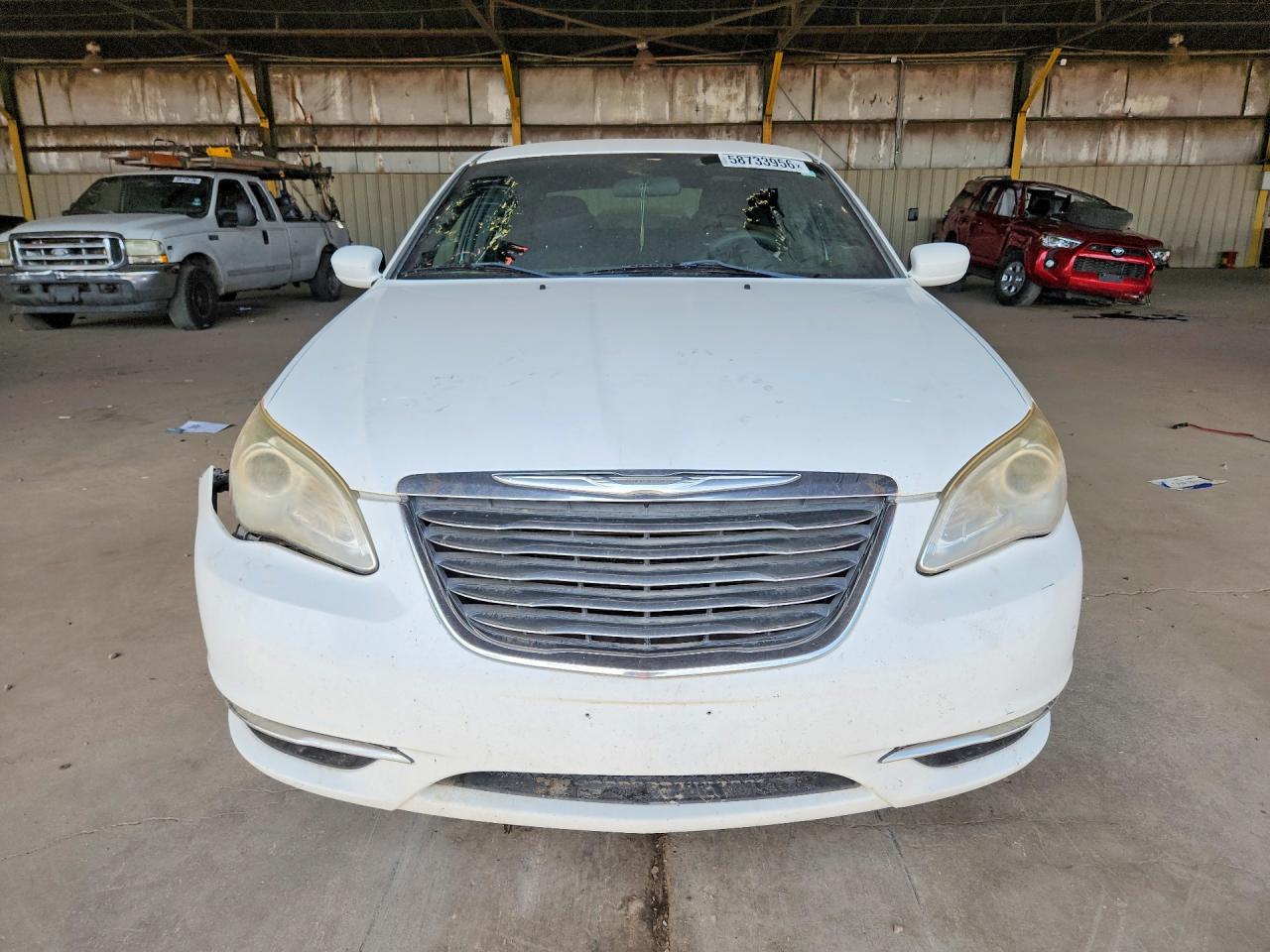 2012 Chrysler 200 Lx White vin: 1C3CCBAB9CN256715