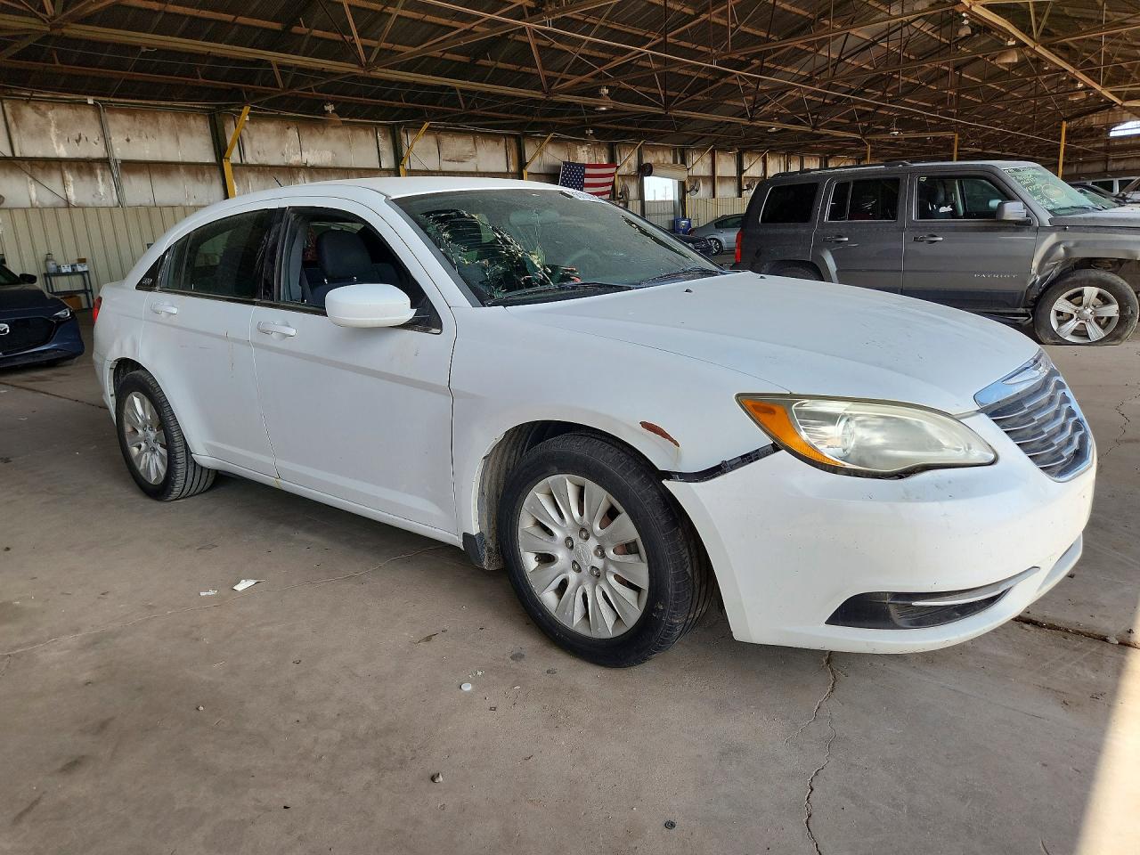 2012 Chrysler 200 Lx White vin: 1C3CCBAB9CN256715