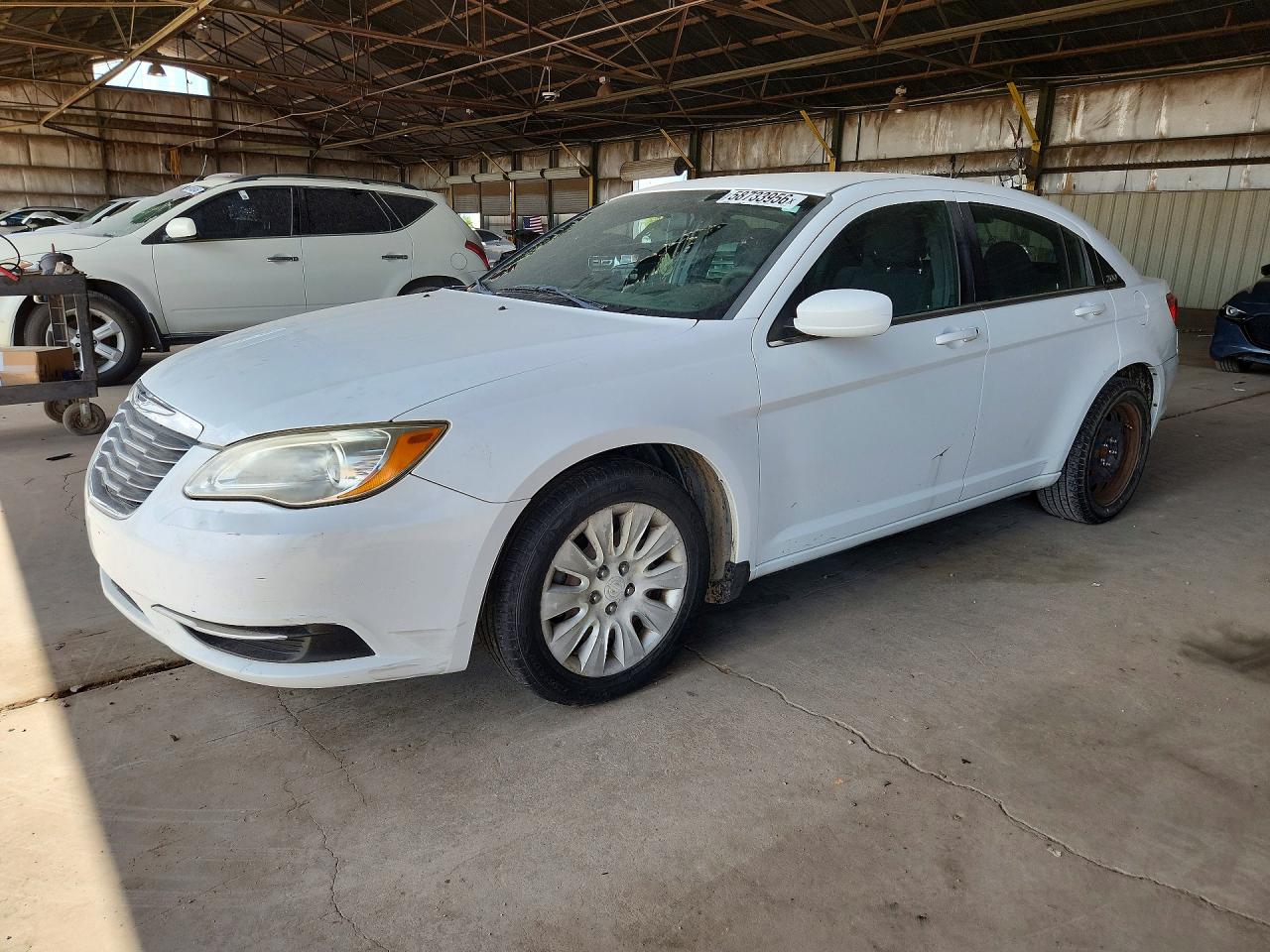 2012 Chrysler 200 Lx White vin: 1C3CCBAB9CN256715