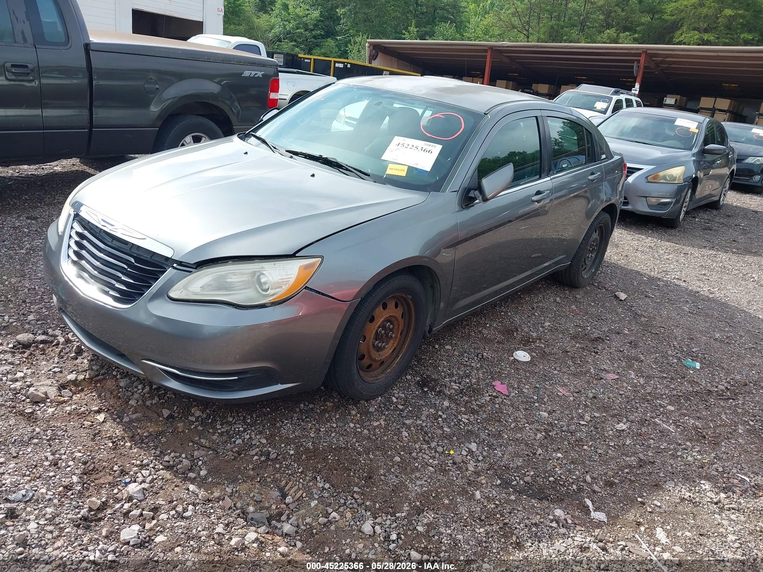 2012 Chrysler 200 Lx Gray vin: 1C3CCBAB9CN282554