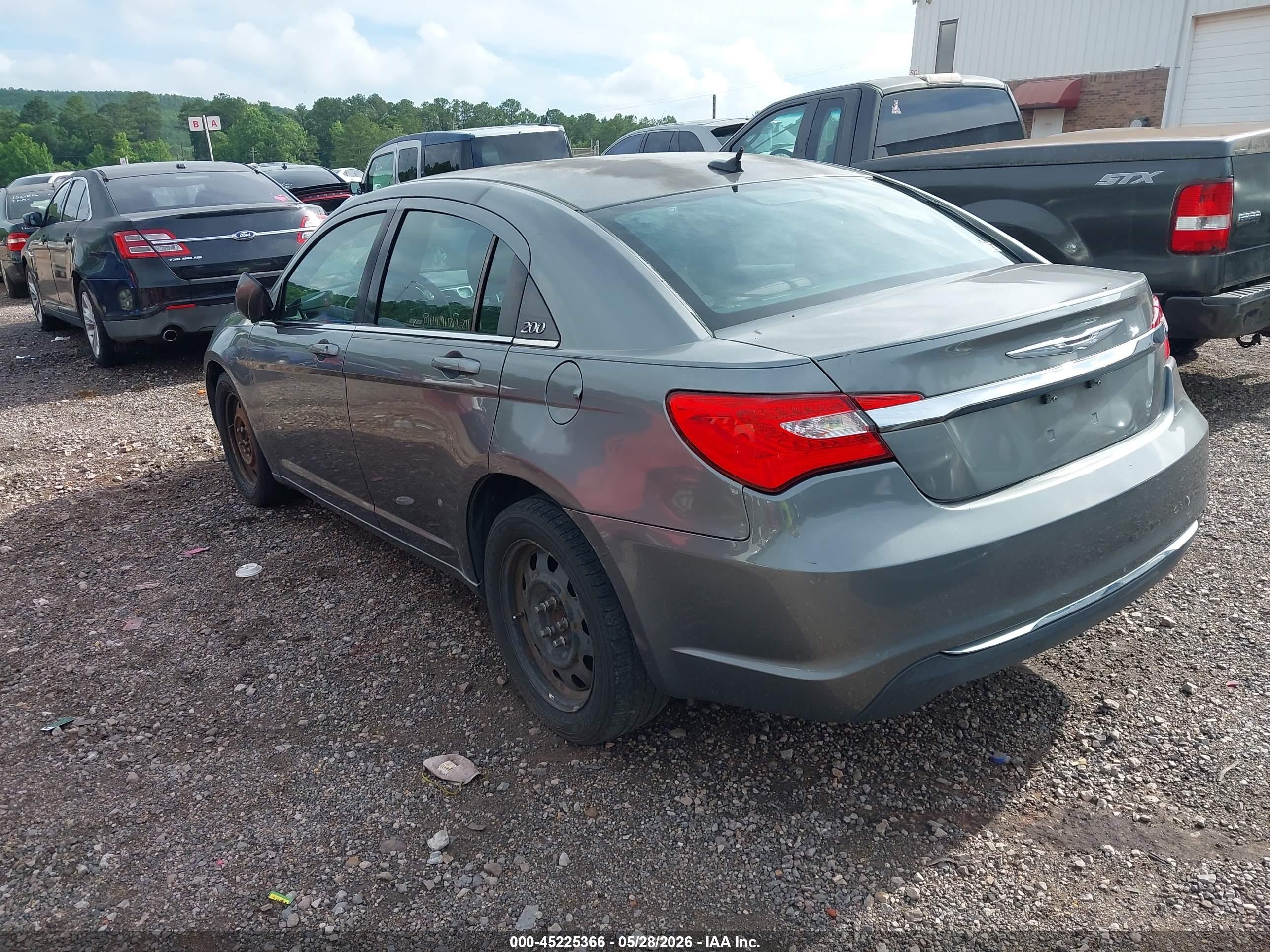 2012 Chrysler 200 Lx Gray vin: 1C3CCBAB9CN282554
