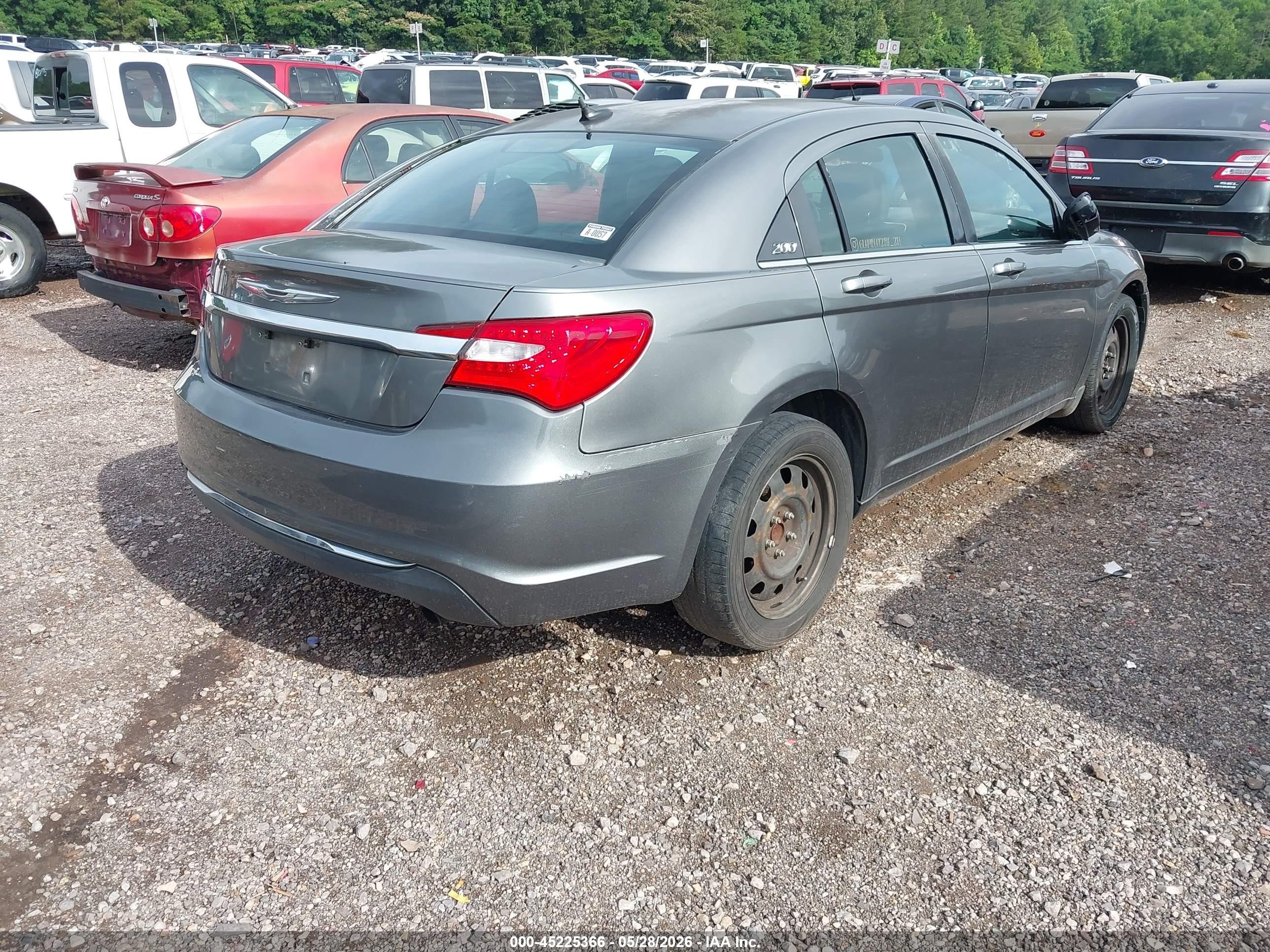 2012 Chrysler 200 Lx Gray vin: 1C3CCBAB9CN282554