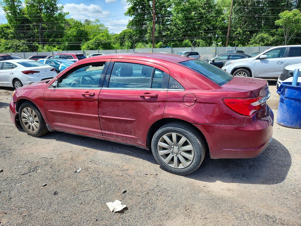 2014 Chrysler 200 Lx Red vin: 1C3CCBAB9EN238430
