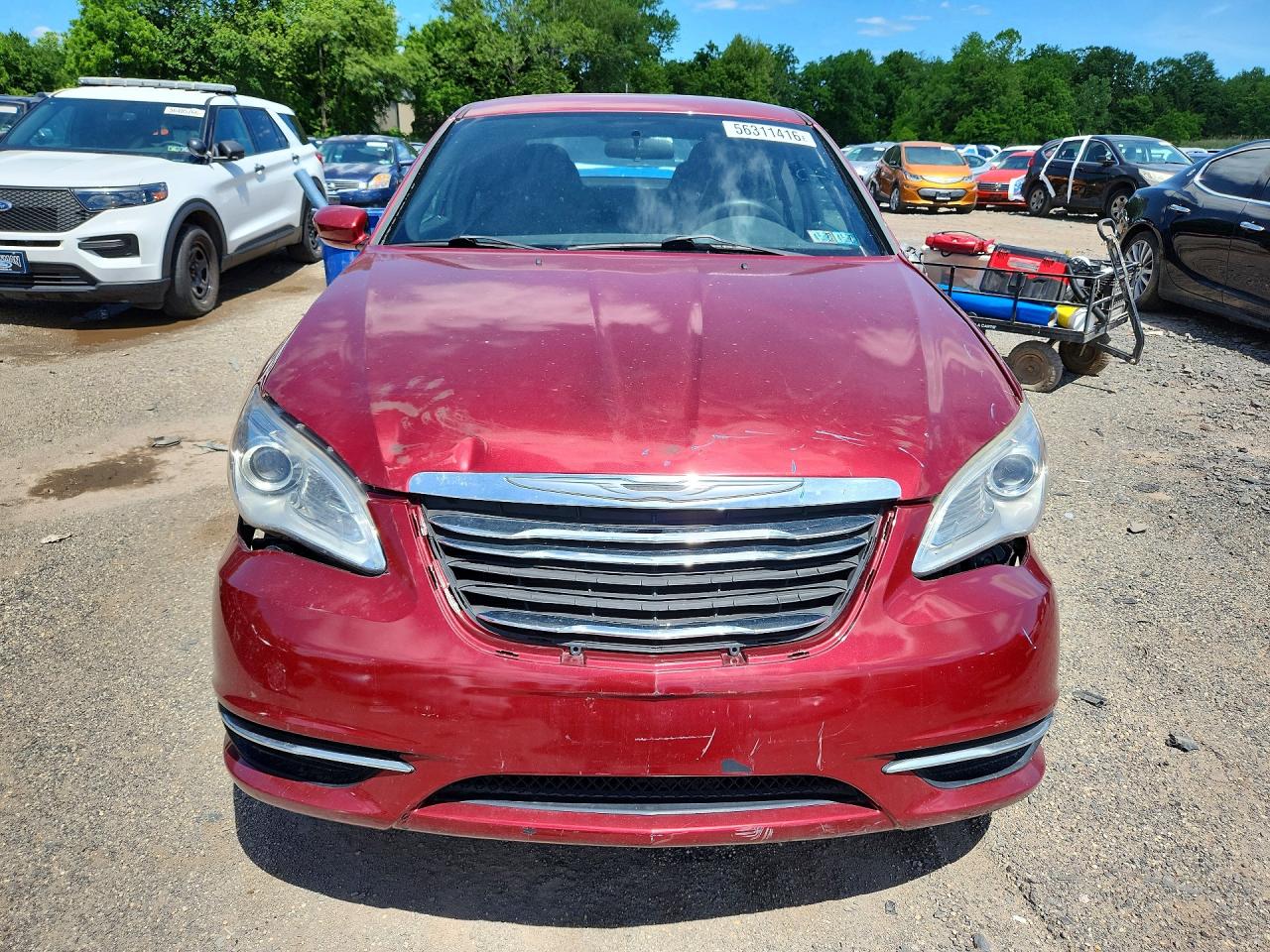 2014 Chrysler 200 Lx Red vin: 1C3CCBAB9EN238430