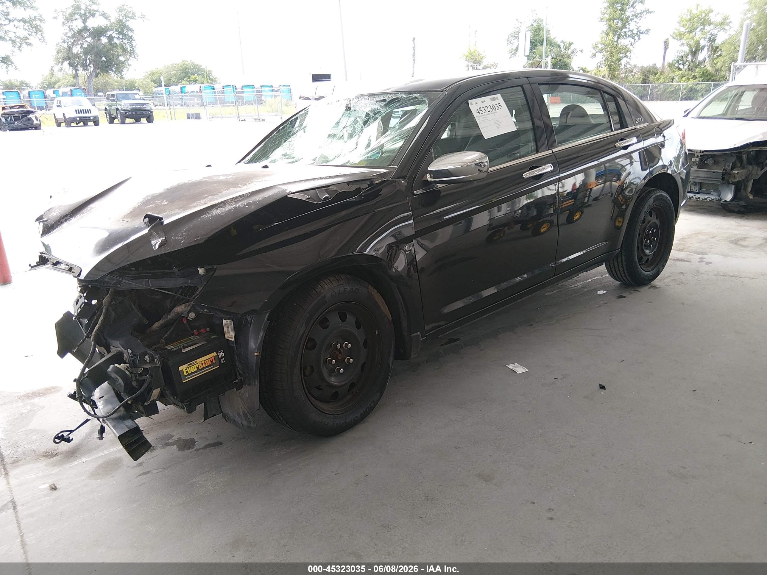 2012 Chrysler 200 Lx Black vin: 1C3CCBABXCN222668