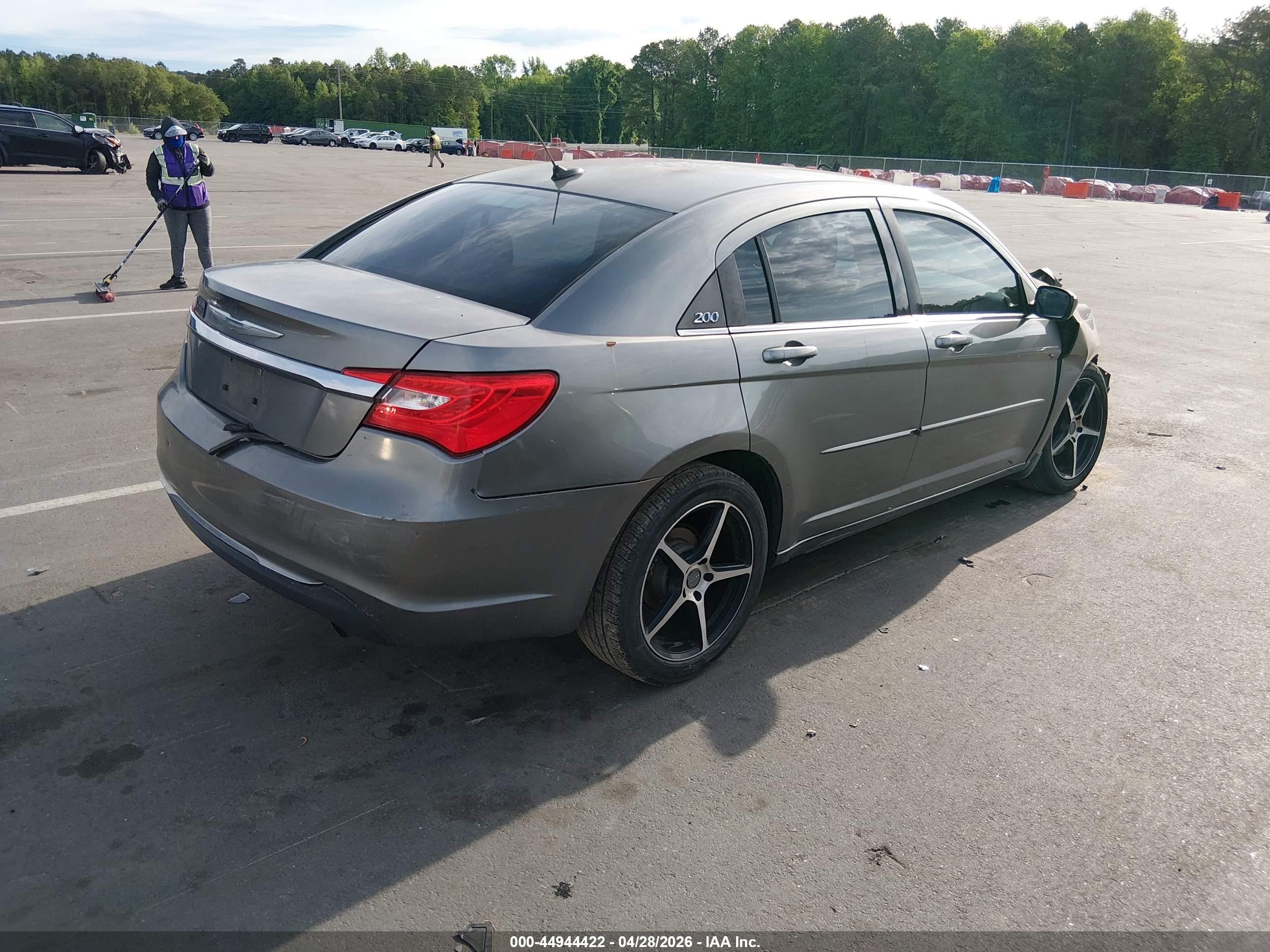2012 Chrysler 200 Lx Gray vin: 1C3CCBABXCN240880