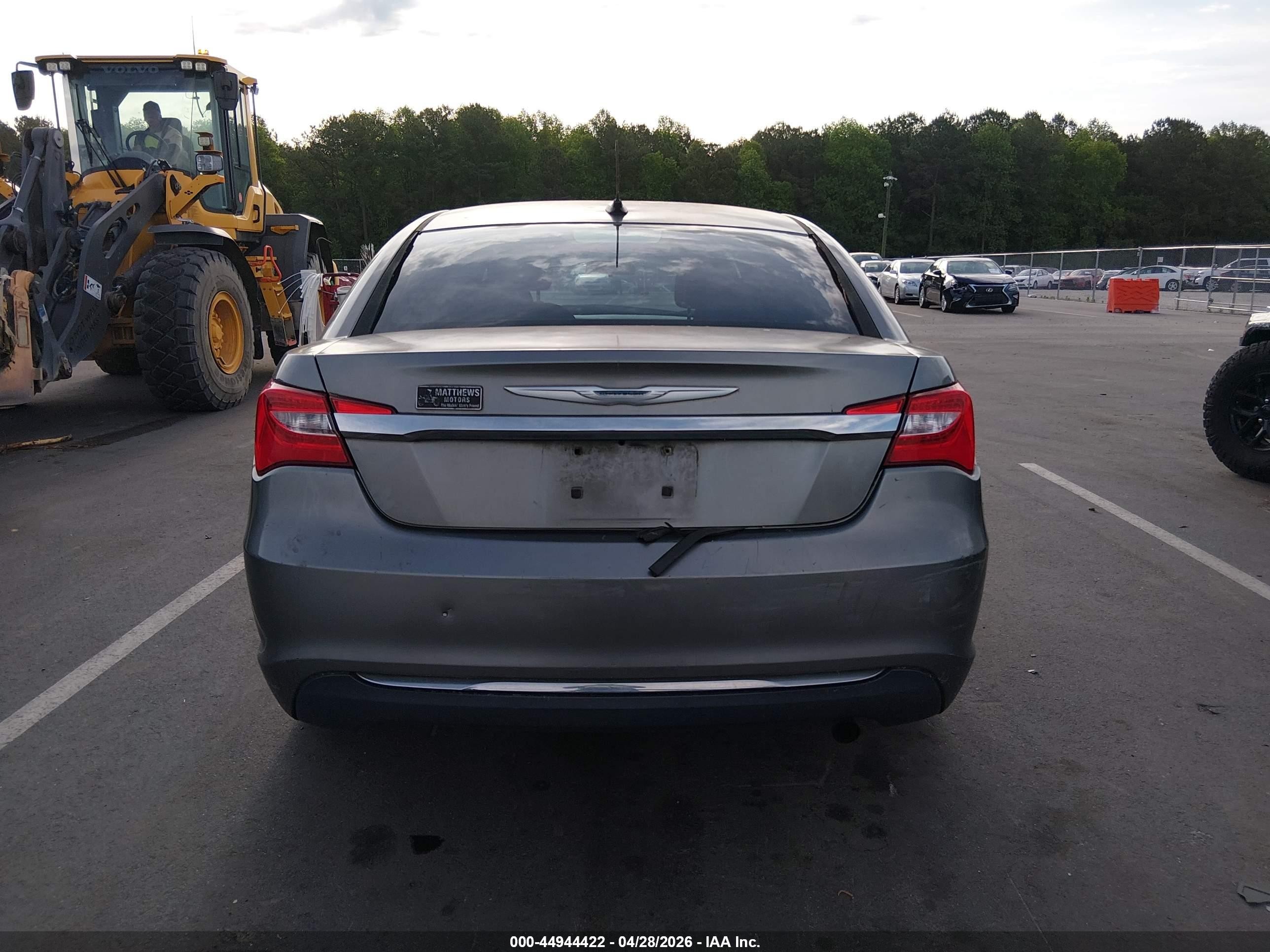 2012 Chrysler 200 Lx Gray vin: 1C3CCBABXCN240880