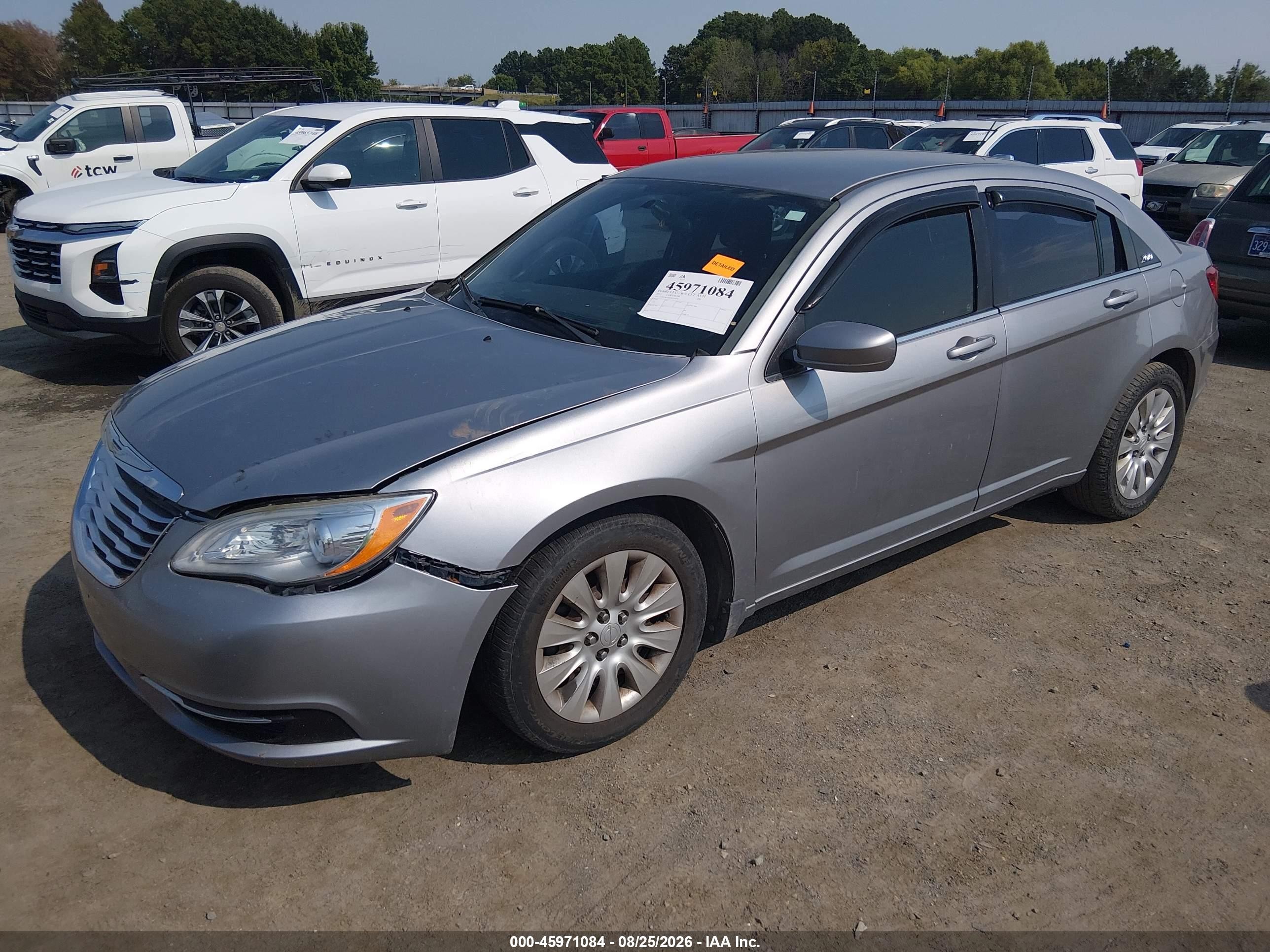 2013 Chrysler 200 Lx Gray vin: 1C3CCBABXDN734058