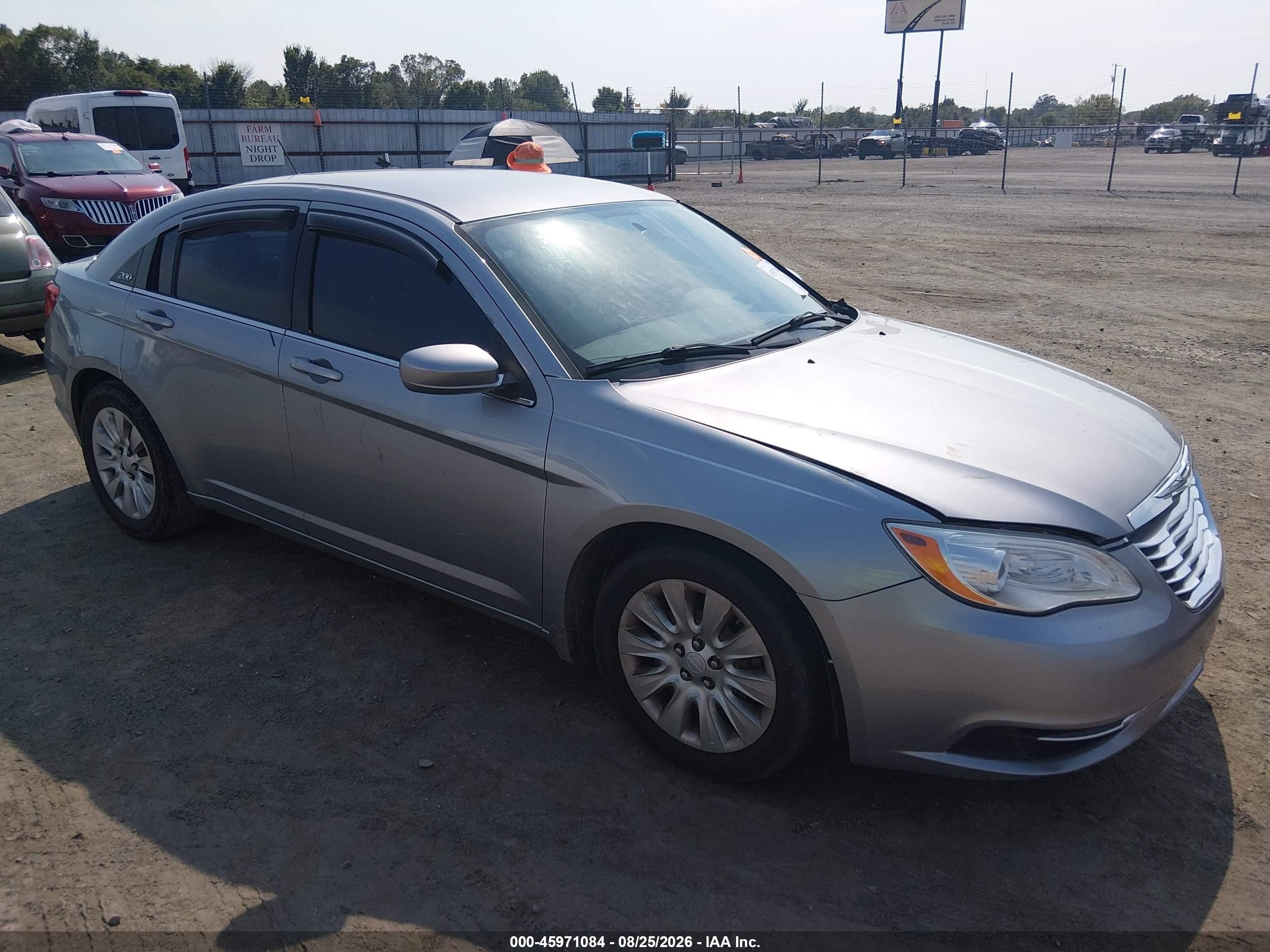 2013 Chrysler 200 Lx Gray vin: 1C3CCBABXDN734058