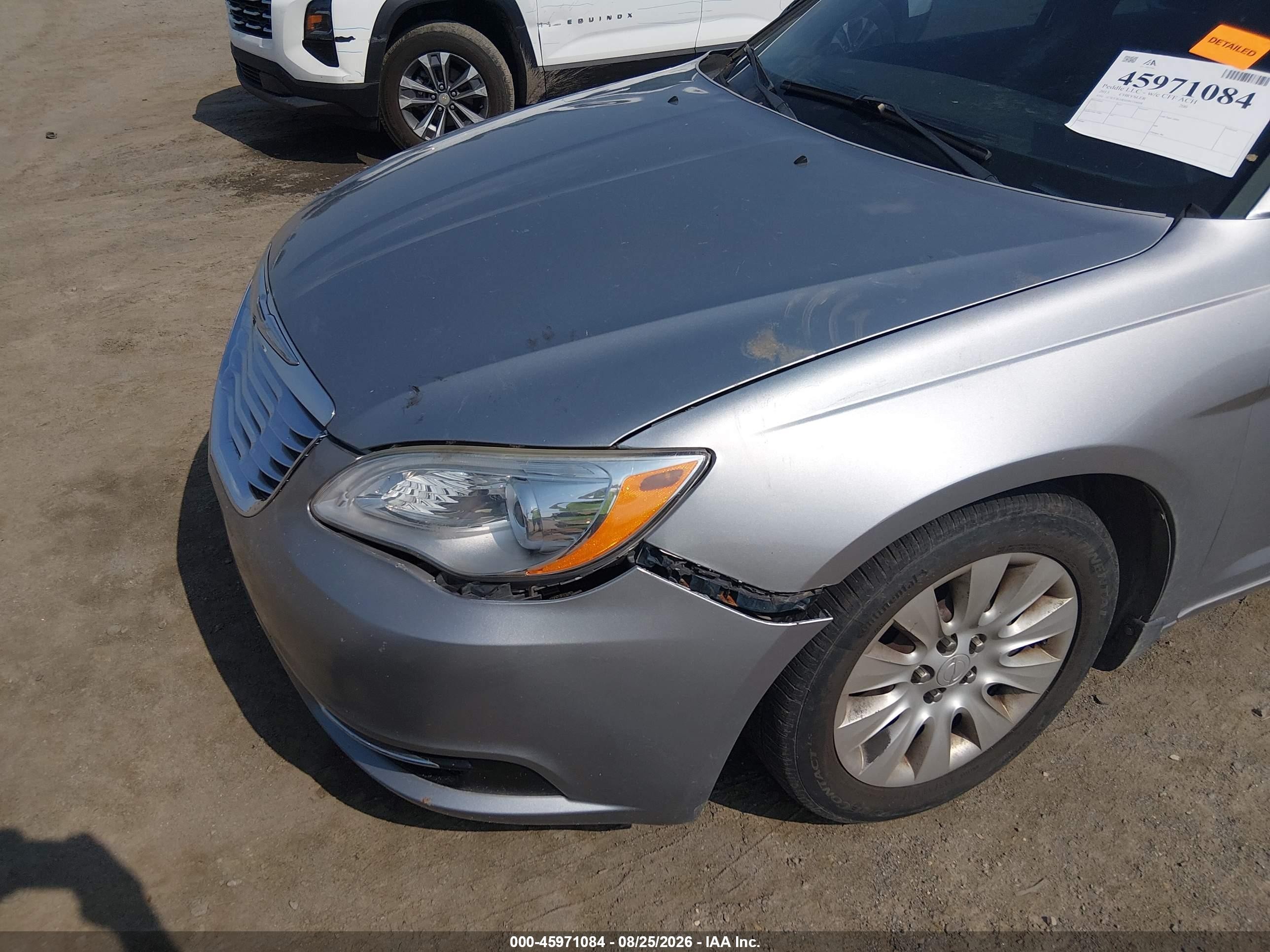 2013 Chrysler 200 Lx Gray vin: 1C3CCBABXDN734058