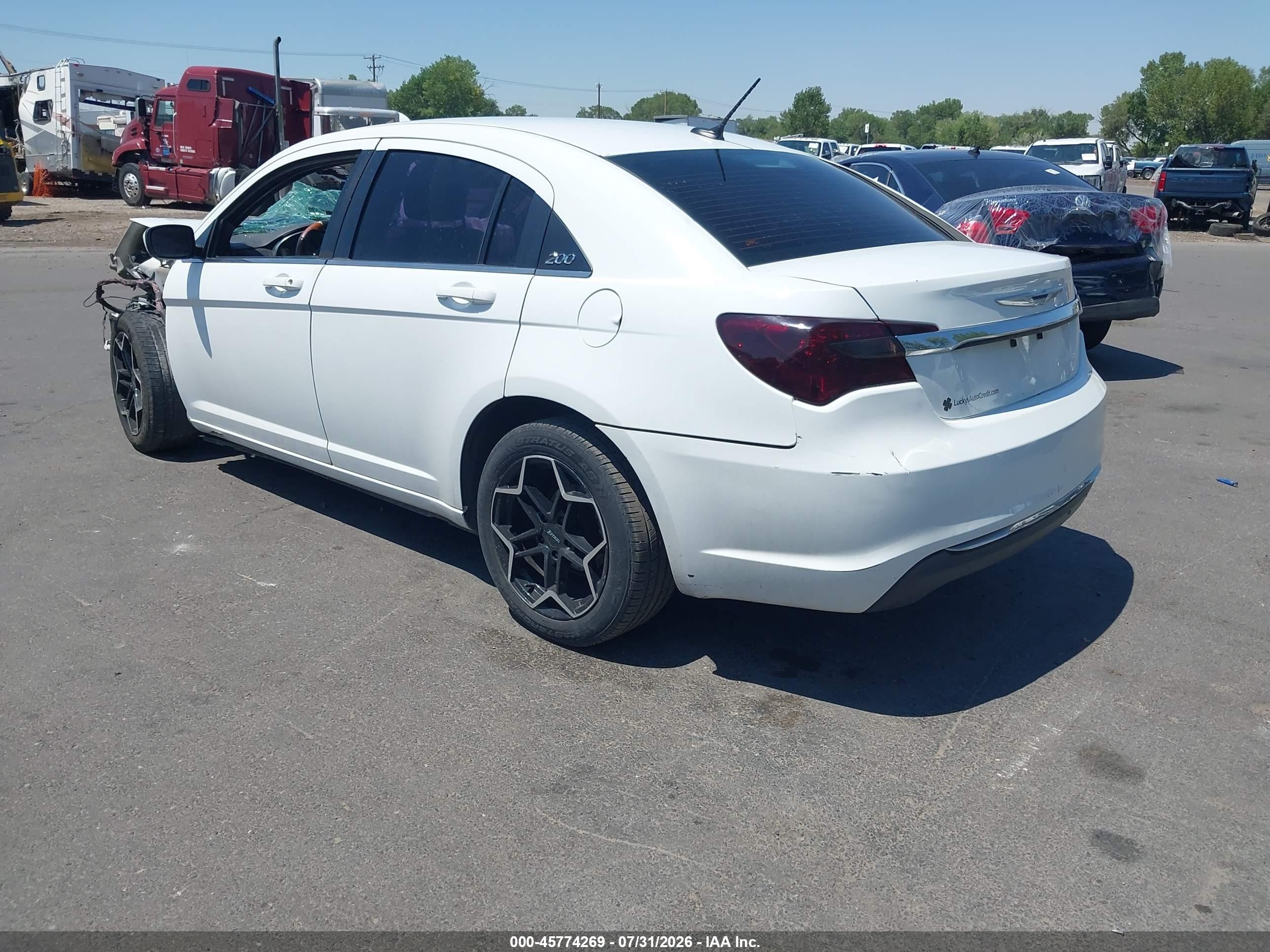2013 Chrysler 200 Lx White vin: 1C3CCBABXDN735436