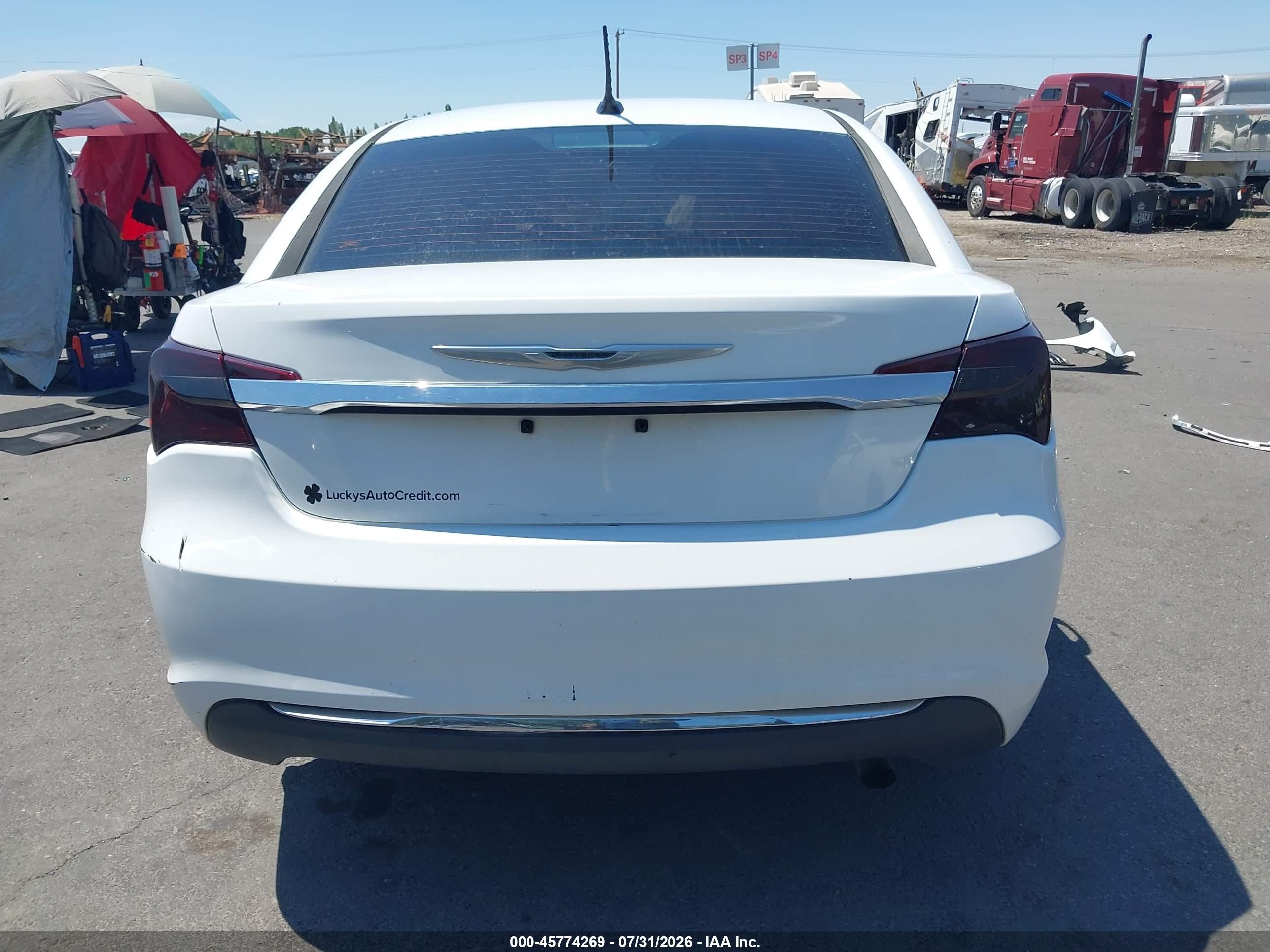 2013 Chrysler 200 Lx White vin: 1C3CCBABXDN735436