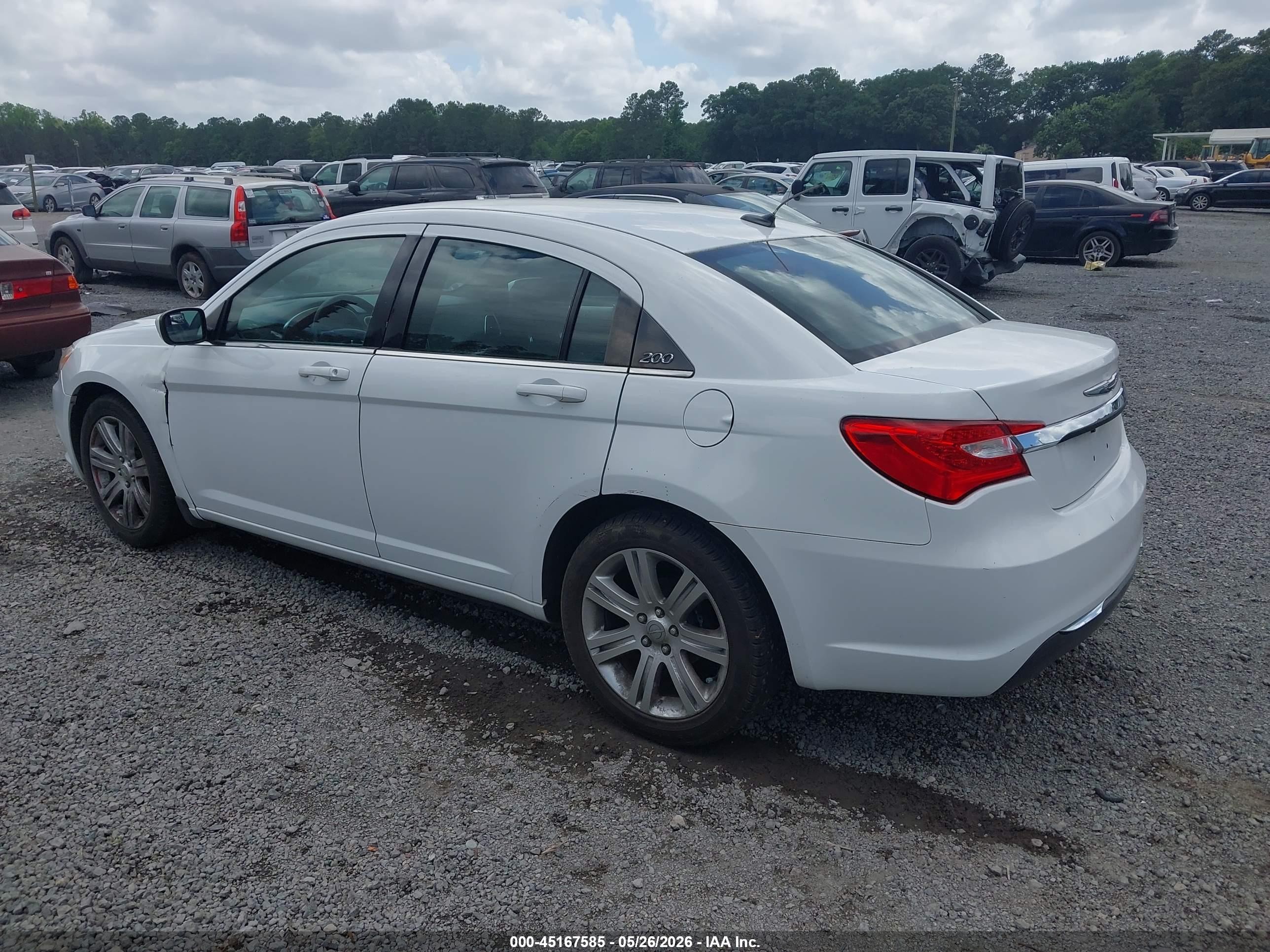 2013 Chrysler 200 Lx Белый vin: 1C3CCBABXDN761132
