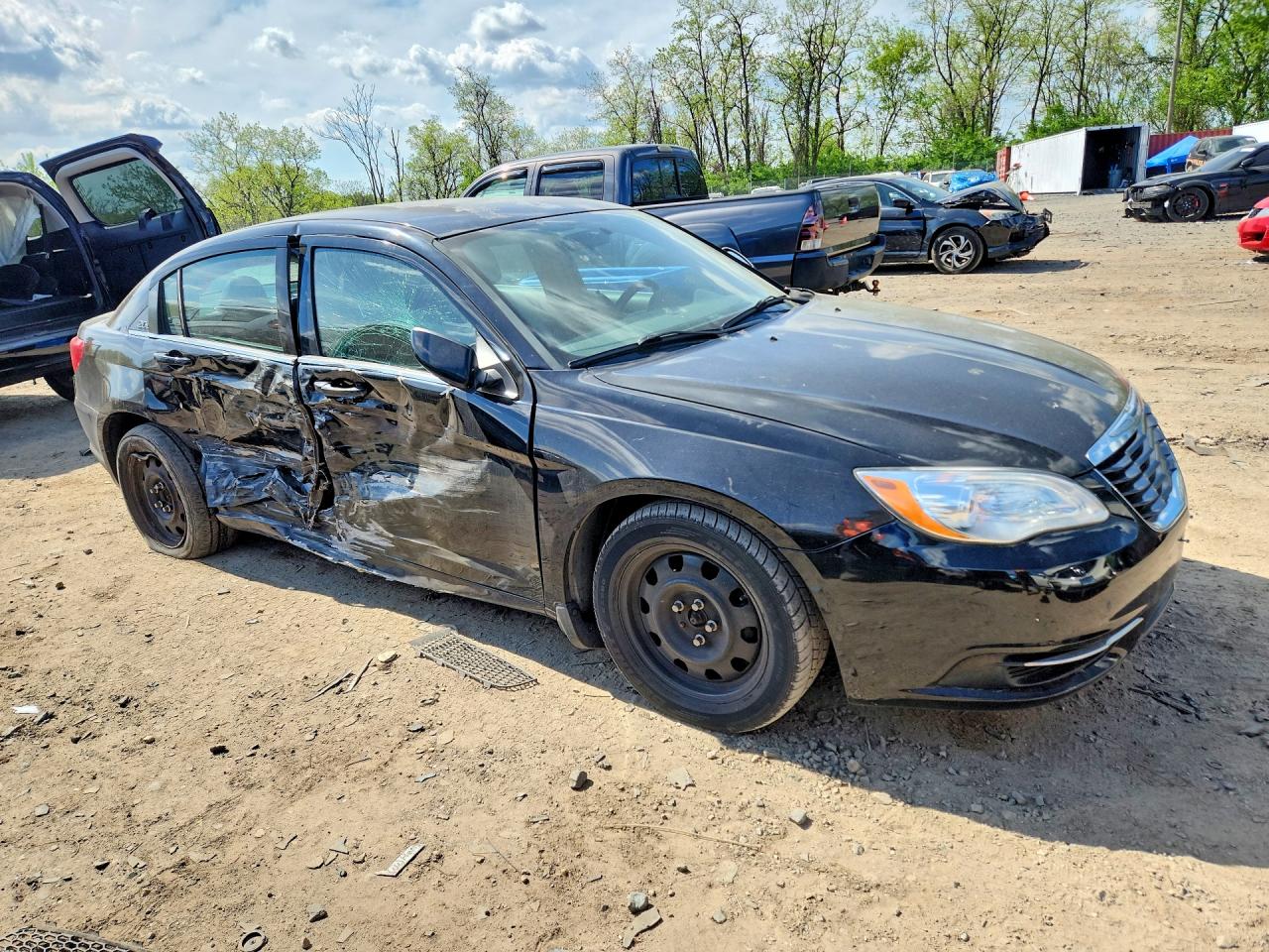 2014 Chrysler 200 Lx Black vin: 1C3CCBABXEN208756