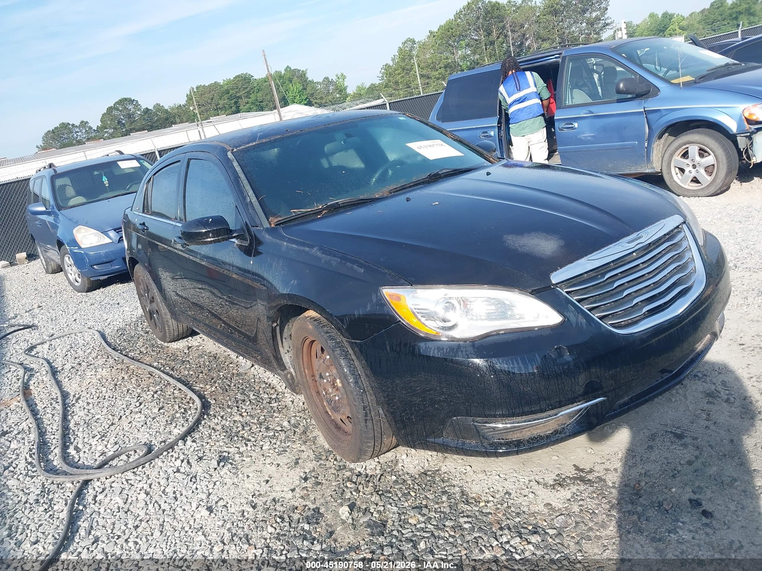 2013 Chrysler 200 Lx Black vin: 1C3CCBAG4DN736948