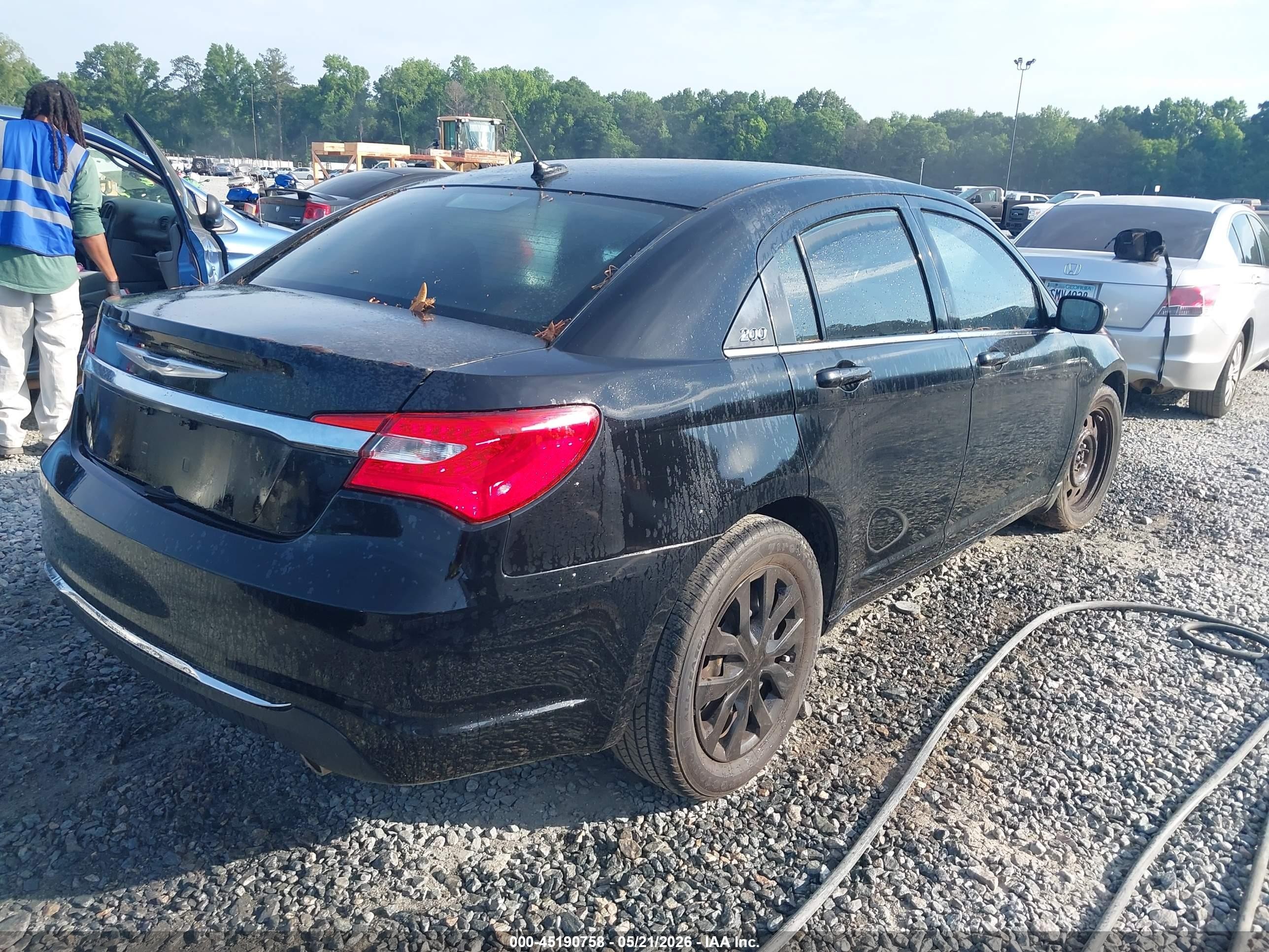 2013 Chrysler 200 Lx Black vin: 1C3CCBAG4DN736948