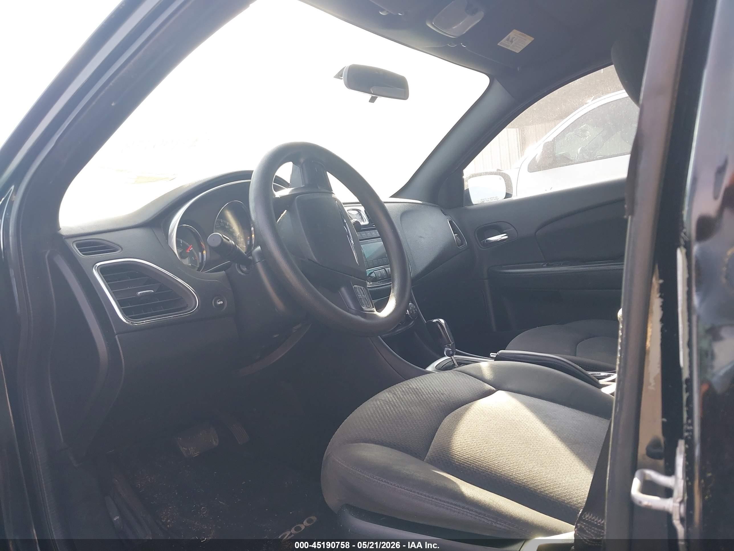 2013 Chrysler 200 Lx Black vin: 1C3CCBAG4DN736948