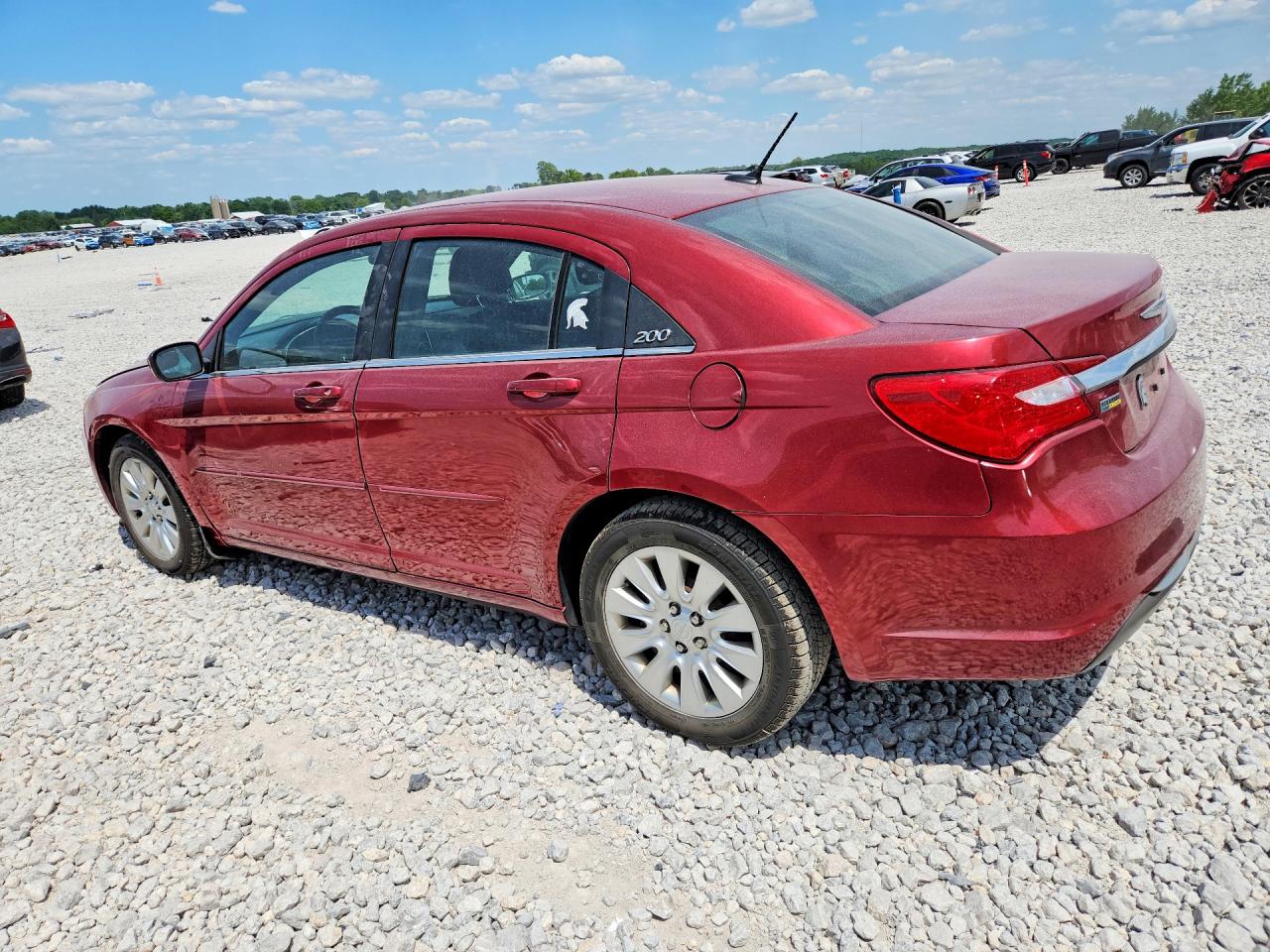 2013 Chrysler 200 Lx Red vin: 1C3CCBAG6DN624734