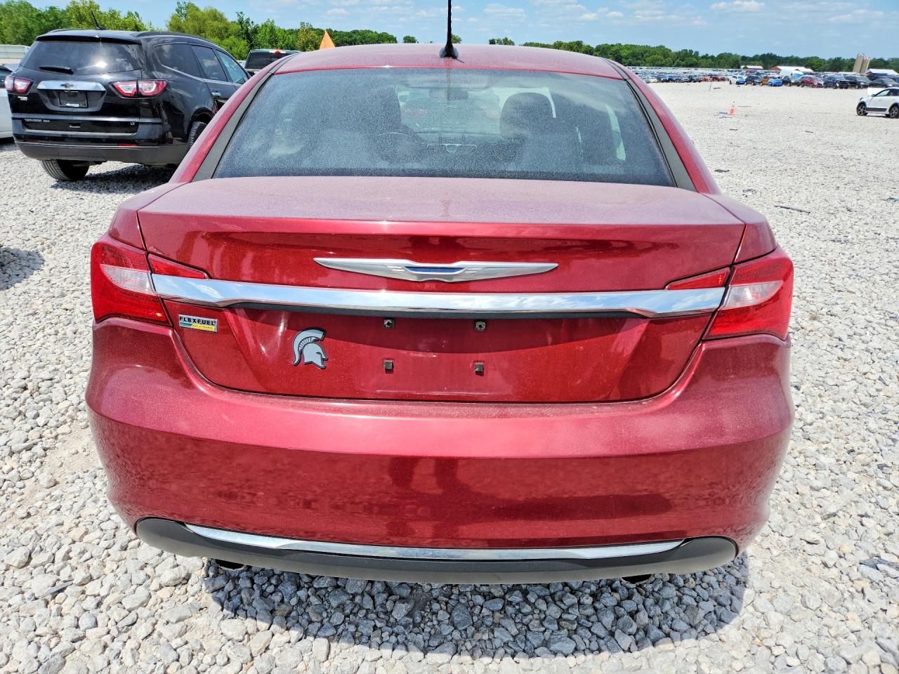 2013 Chrysler 200 Lx Red vin: 1C3CCBAG6DN624734
