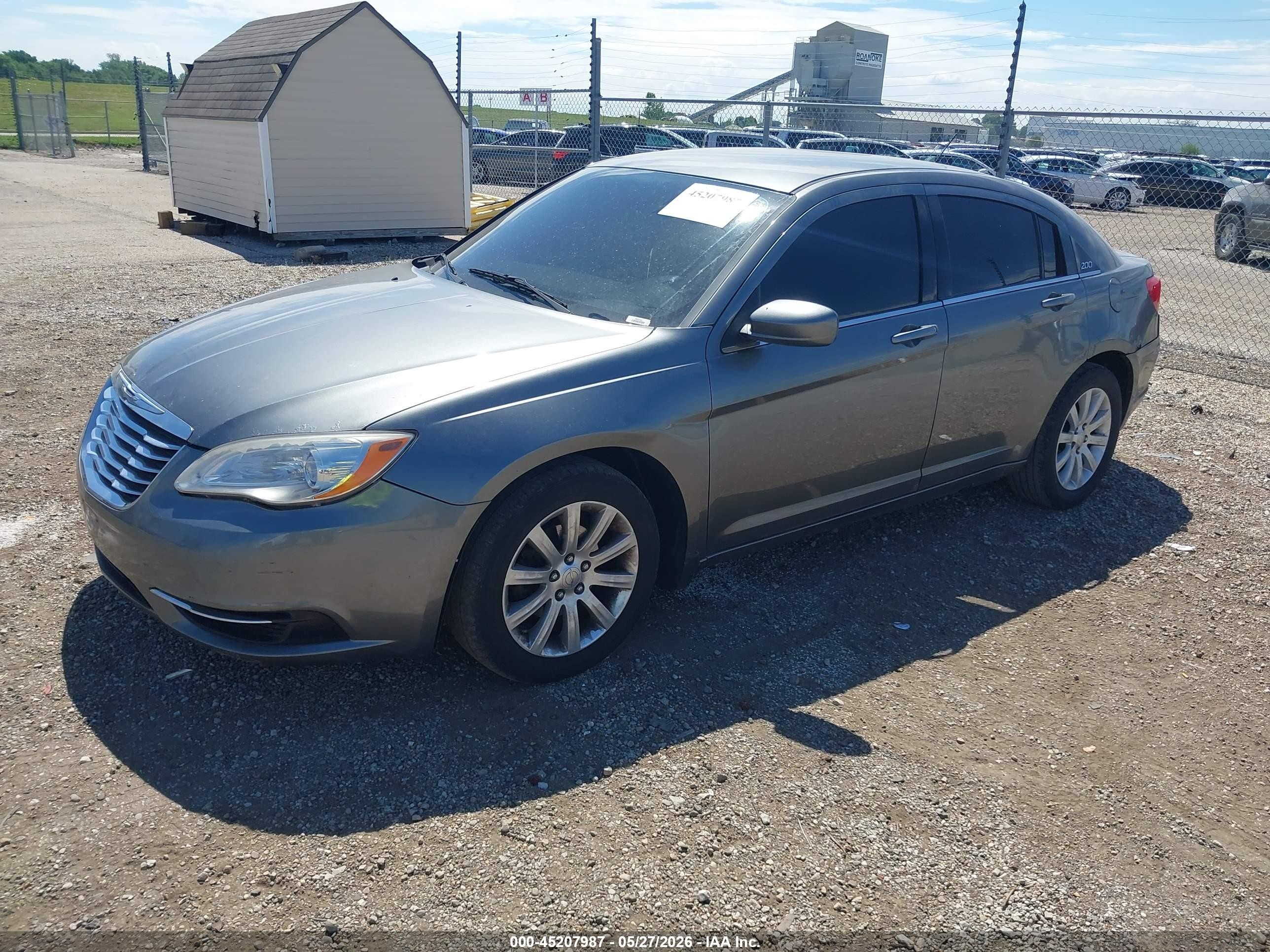 2012 Chrysler 200 Touring Серый vin: 1C3CCBBB0CN172880