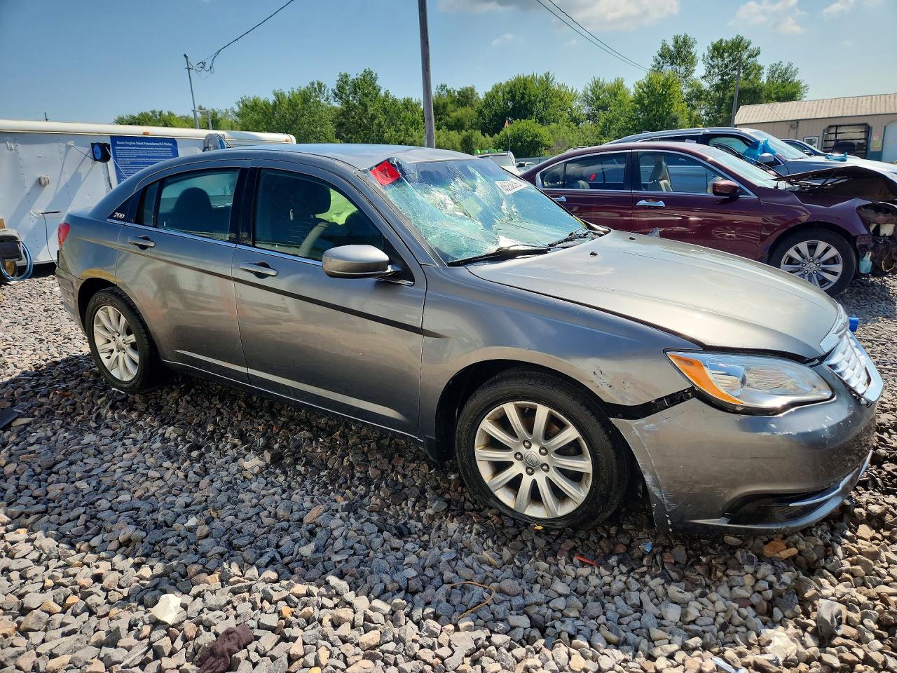 2012 Chrysler 200 Touring Gray vin: 1C3CCBBB0CN176072