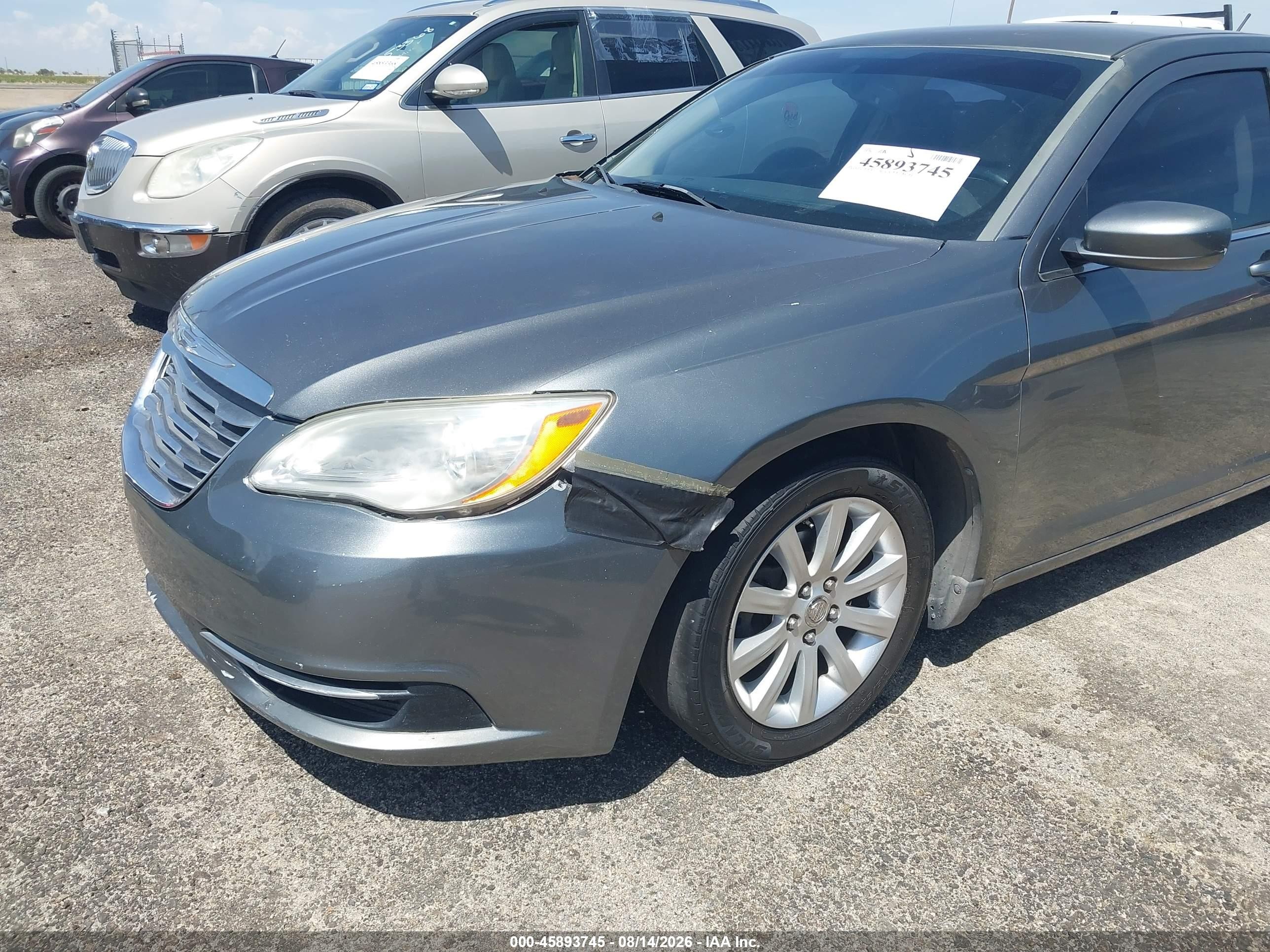 2013 Chrysler 200 Touring Gray vin: 1C3CCBBB1DN589992