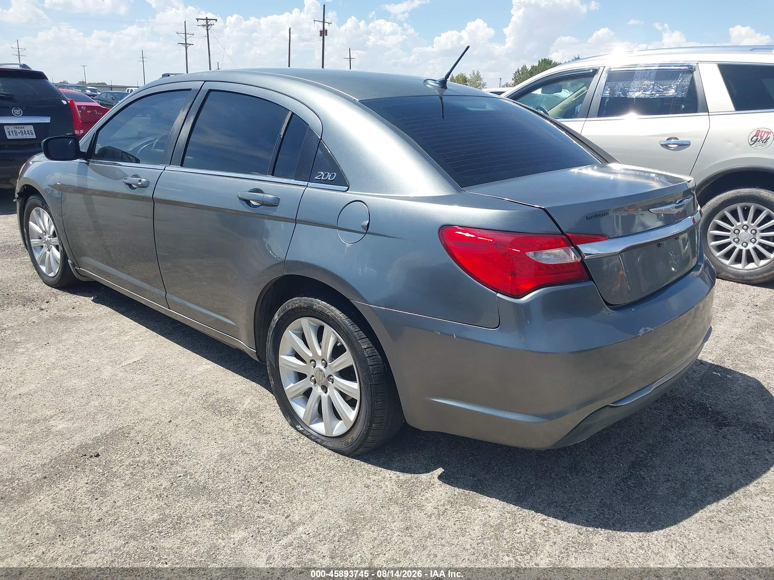 2013 Chrysler 200 Touring Gray vin: 1C3CCBBB1DN589992
