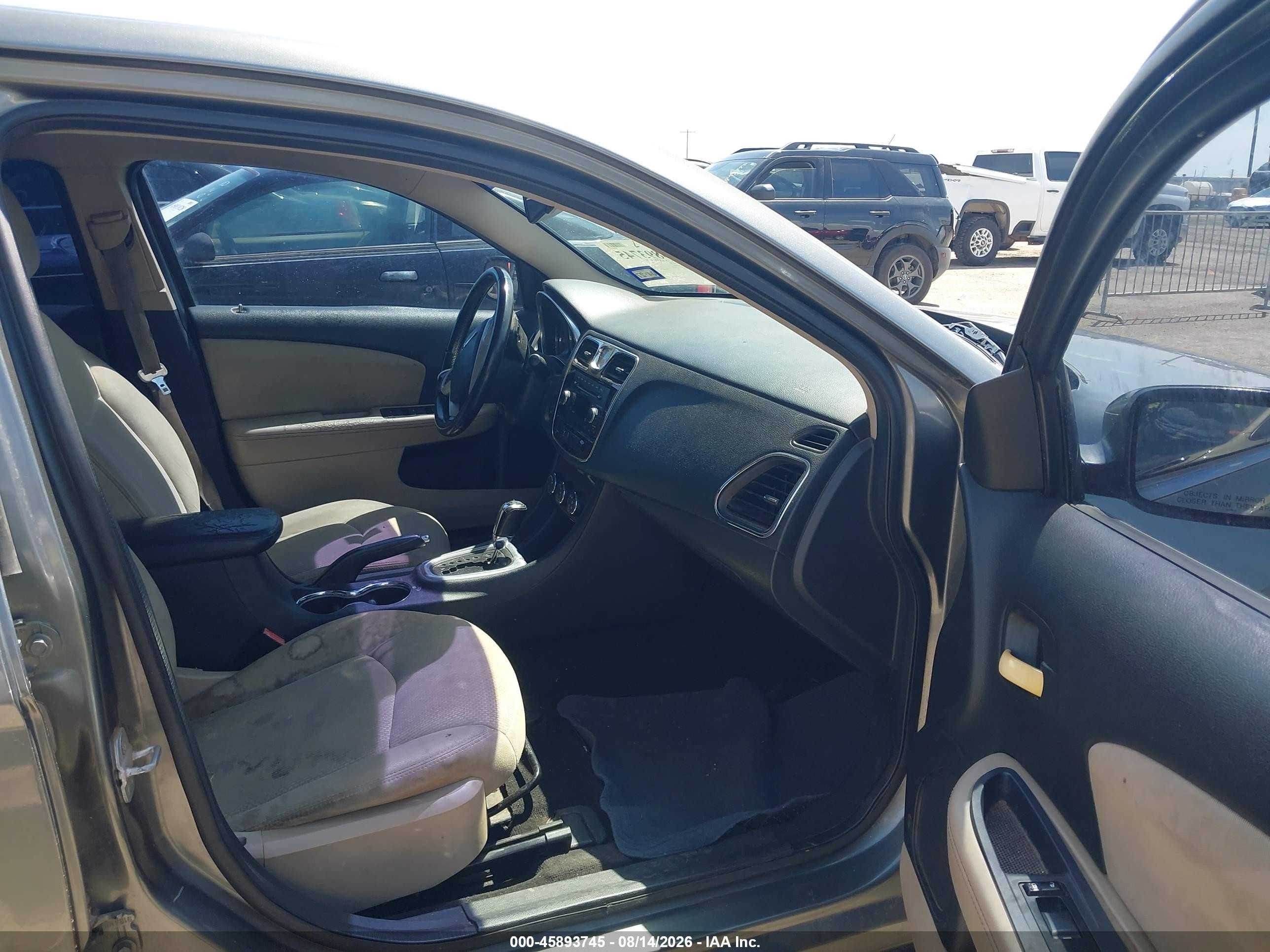2013 Chrysler 200 Touring Gray vin: 1C3CCBBB1DN589992