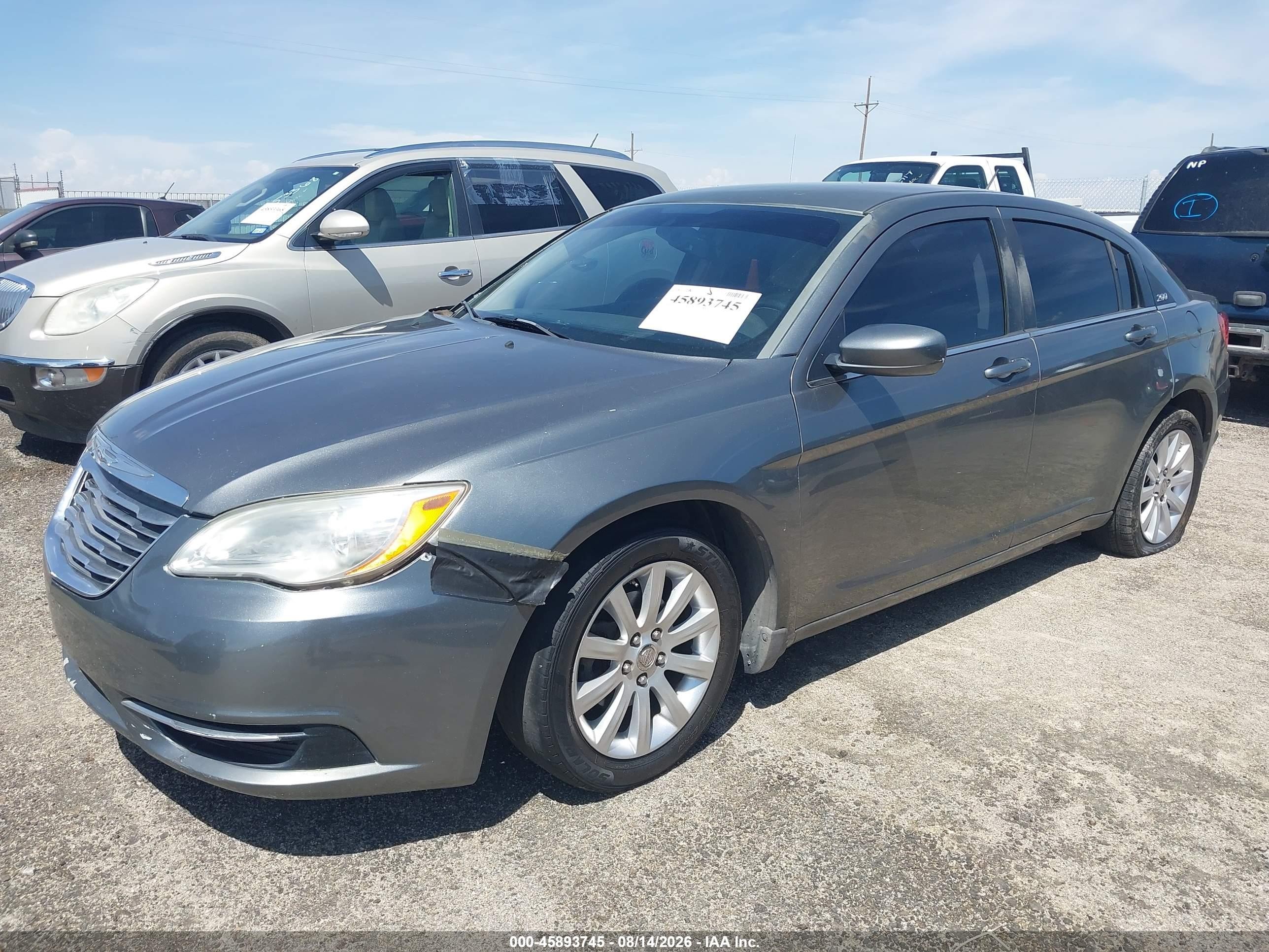 2013 Chrysler 200 Touring Gray vin: 1C3CCBBB1DN589992