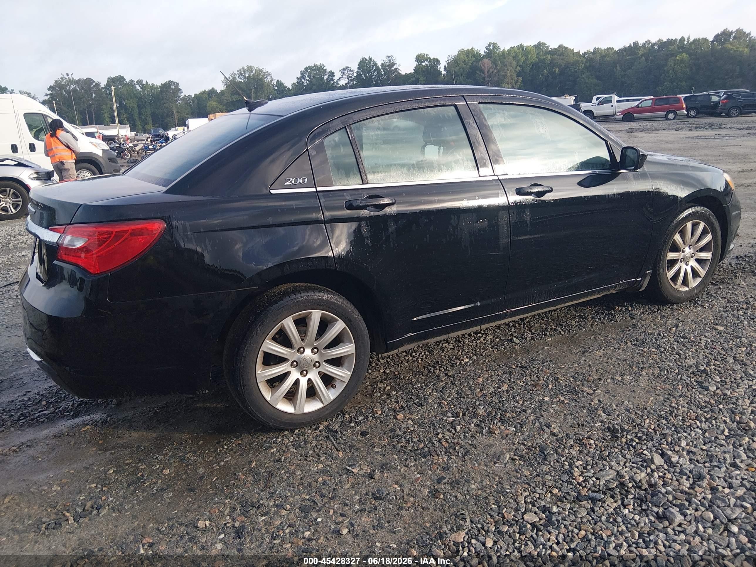 2013 Chrysler 200 Touring Black vin: 1C3CCBBB1DN597557