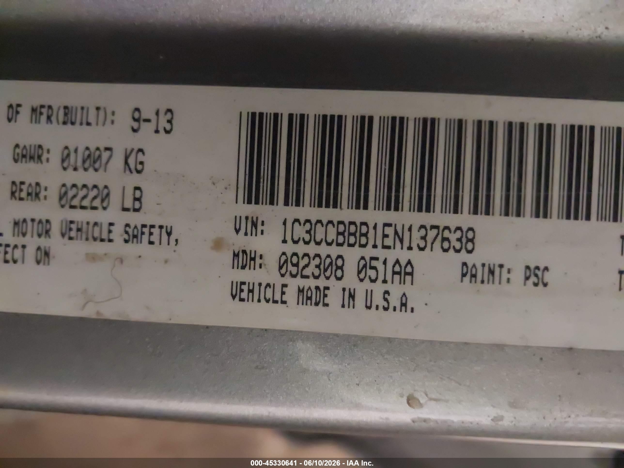 2014 Chrysler 200 Touring Silver vin: 1C3CCBBB1EN137638