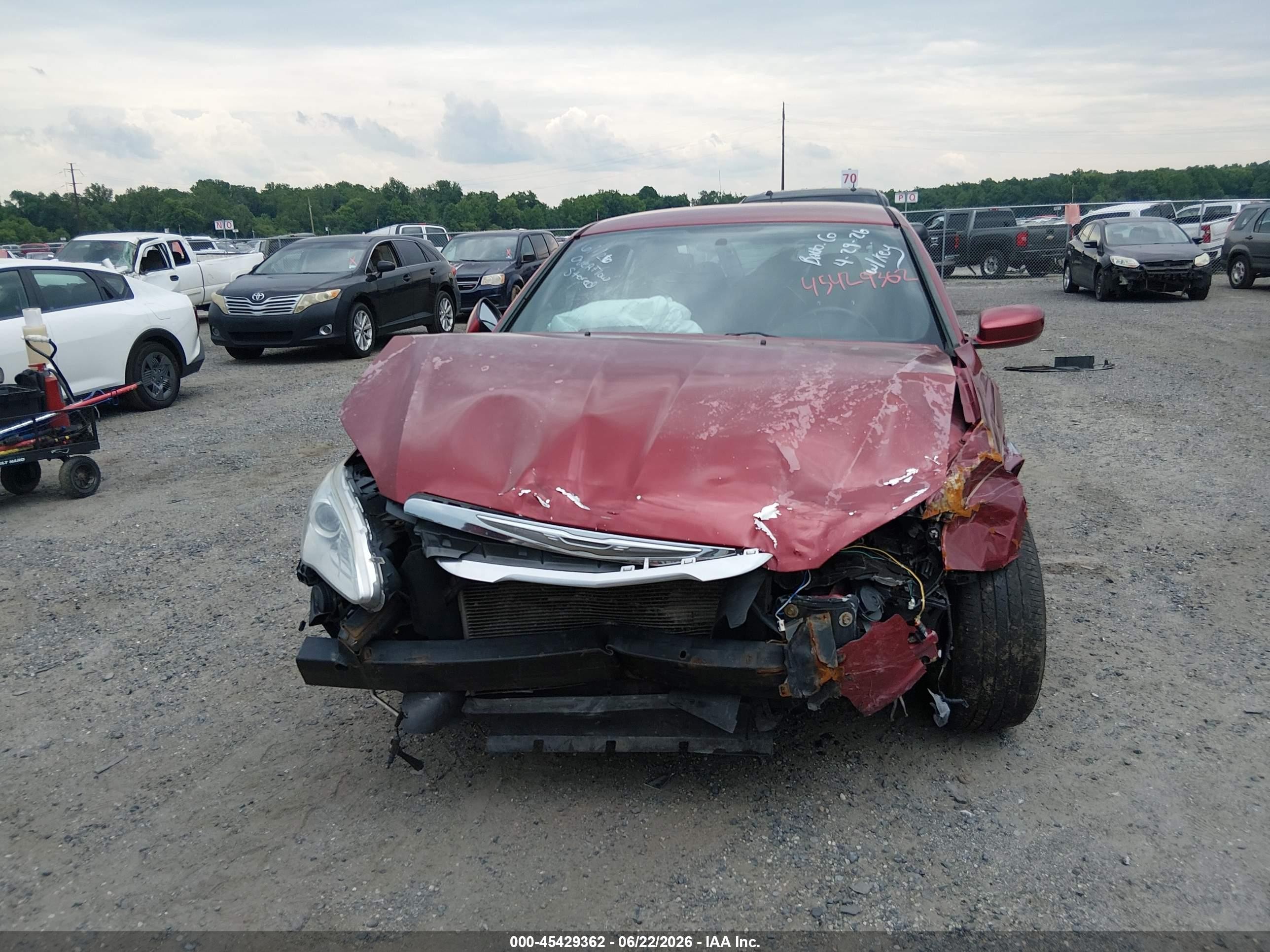 2013 Chrysler 200 Touring Maroon vin: 1C3CCBBB2DN734652