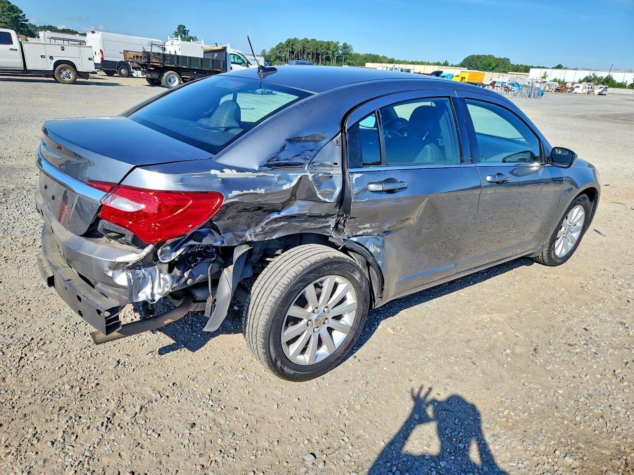 2012 Chrysler 200 Touring Gray vin: 1C3CCBBB3CN105576