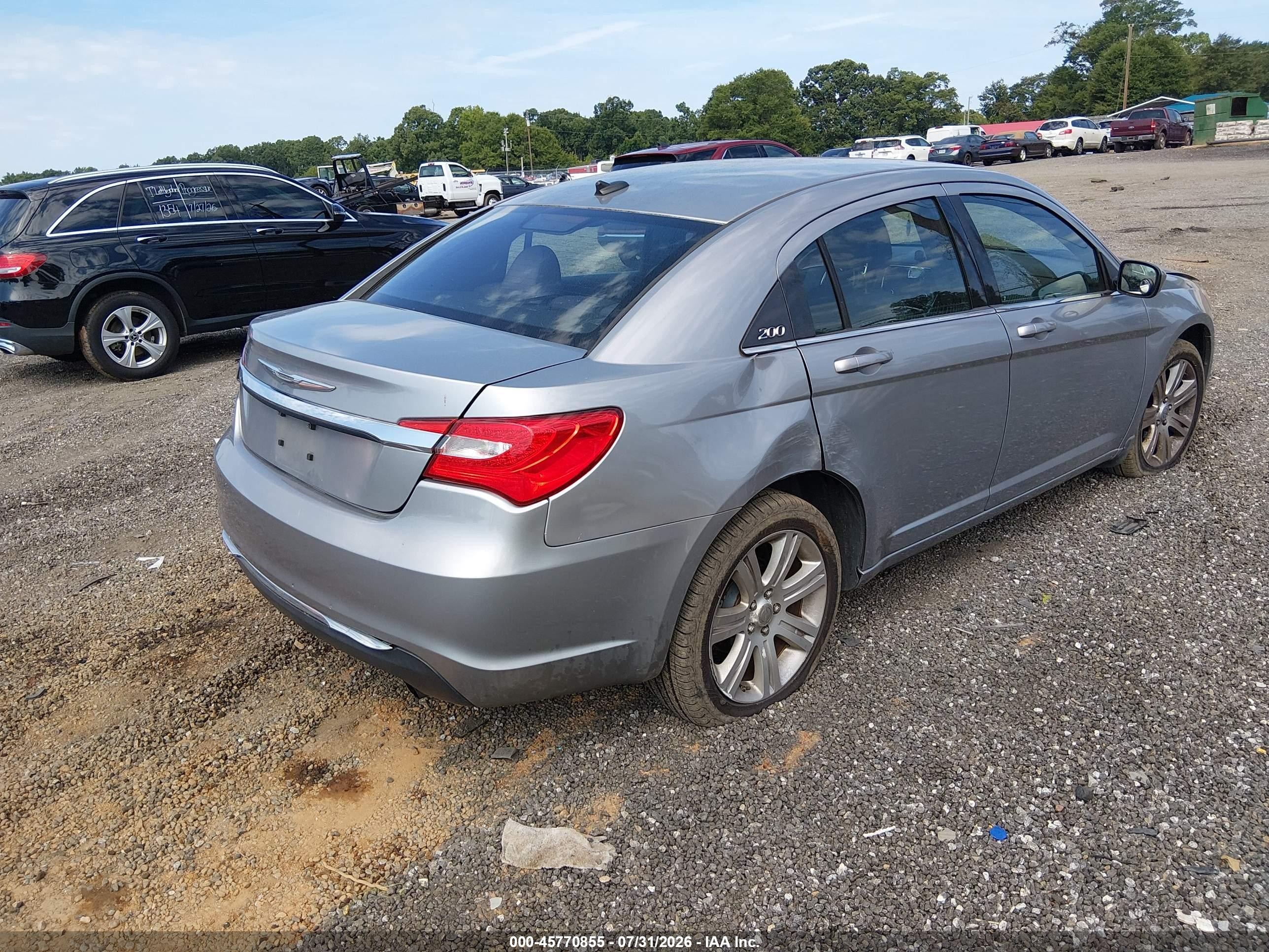 2013 Chrysler 200 Touring Silver vin: 1C3CCBBB3DN694839